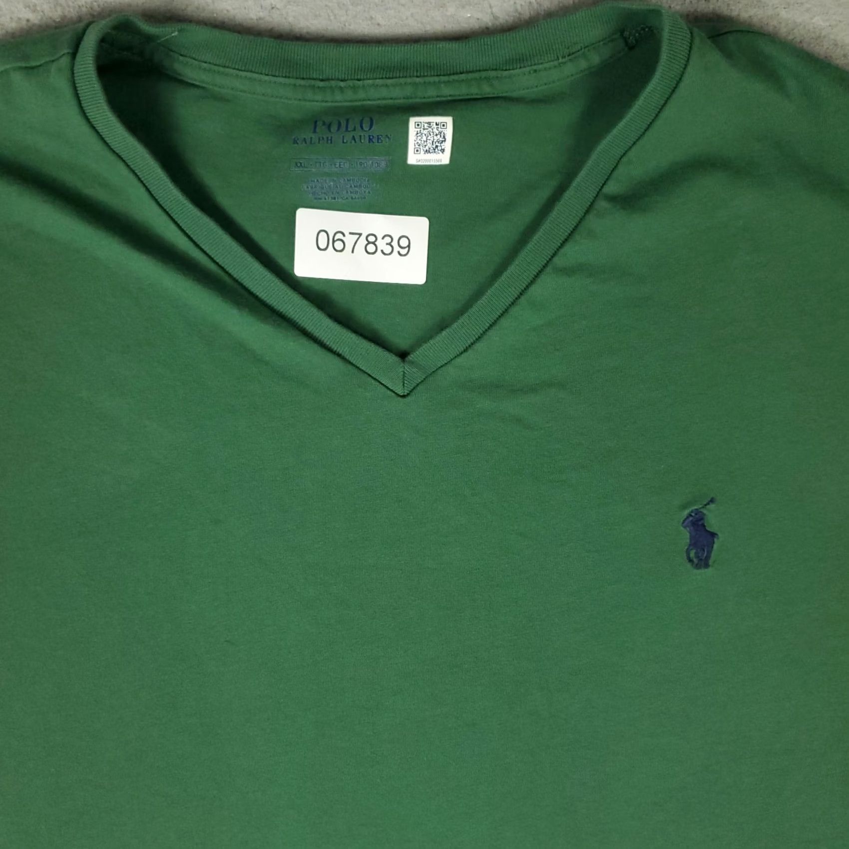 Ralph Lauren Ralph Lauren T Shirt Mens 2XL Green V-Neck Short Sleeve Pony Logo Cotton Size US XXL / EU 58 / 5 - 2 Thumbnail