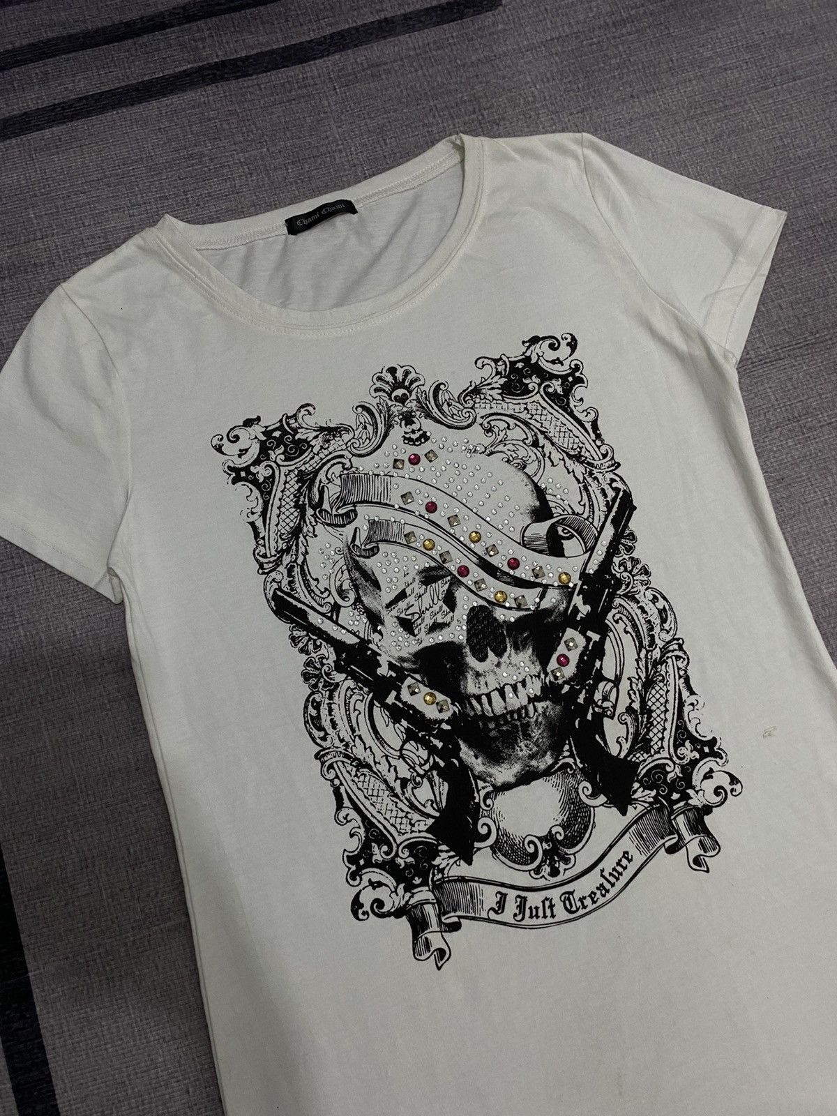 If Six Was Nine Y2K CHAMI CHAMI SKULL TSHIRT Size M / US 6-8 / IT 42-44 - 2 Thumbnail