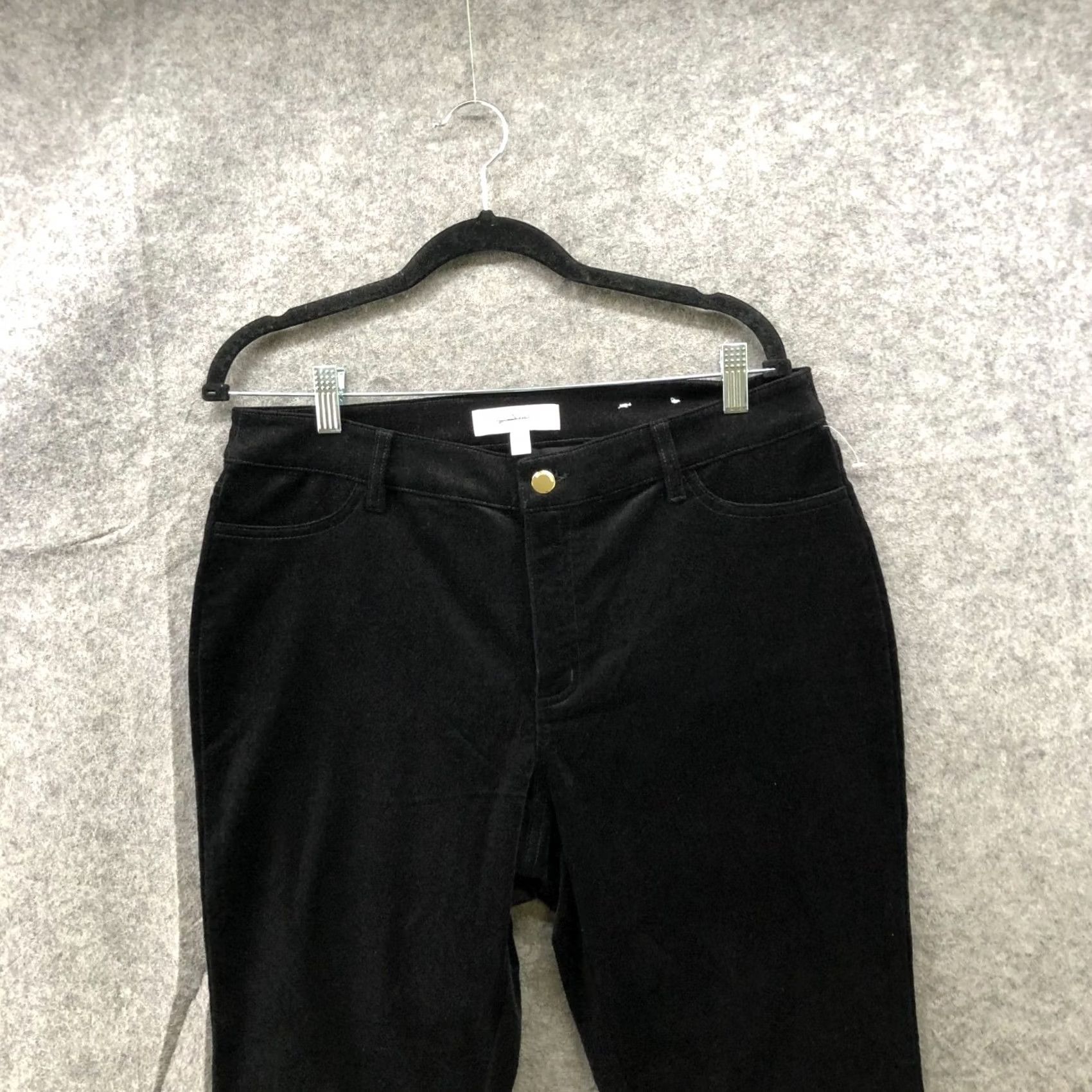 Ellen Tracy Ellen Tracy Velvet Pants Jeans Womens 8 Black Mid Rise Slim Stretch Skinny 5-Pocket Denim Regular Rise Womens Jeans Black Velvet Pant Size 30" / US 8 / IT 44 - 3 Thumbnail