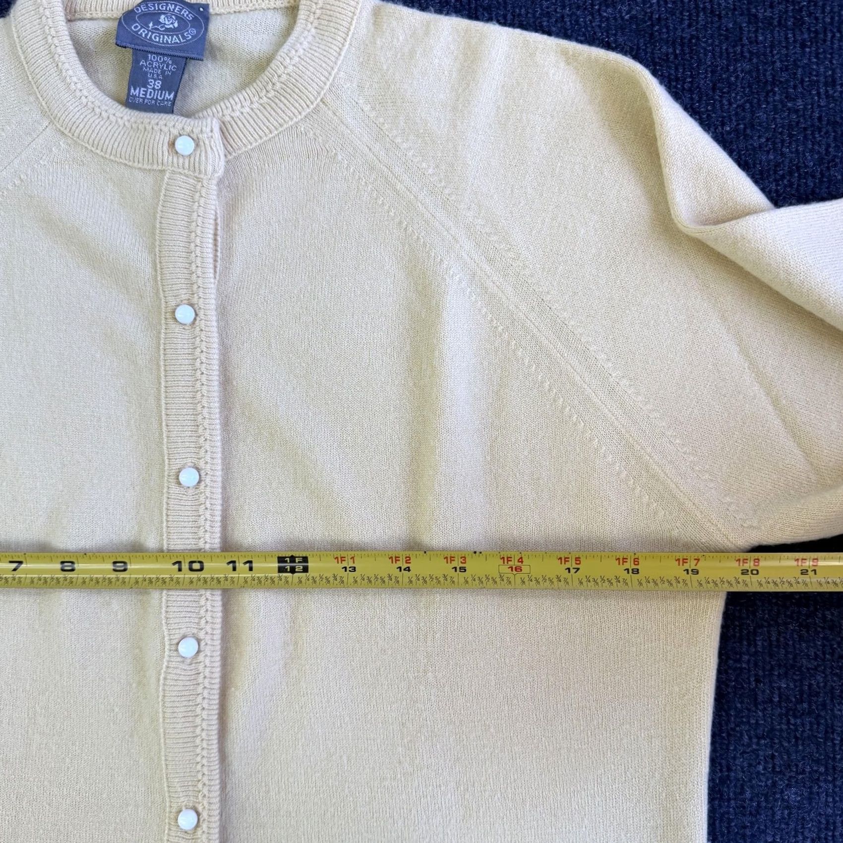 Vintage VINTAGE Designers Originals Cardigan Shirt Womens Medium Yellow Button Front Knit USA Size M / US 6-8 / IT 42-44 - 5 Thumbnail