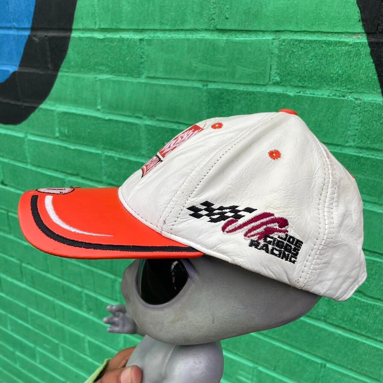 NASCAR 2002 Vintage NASCAR Tony Stewart Leather Hat Strapback Raci Size ONE SIZE - 2 Thumbnail