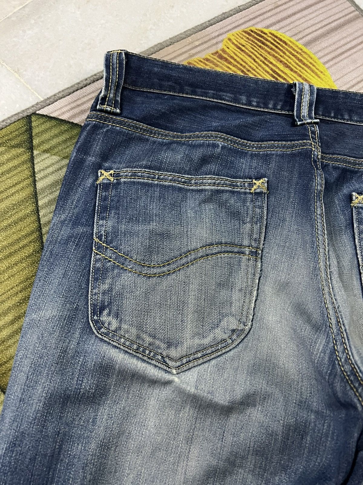 Japanese Brand × Jean × Lee 💥Flare💥Vintage Lee Rider Distressed Jean Size US 31 - 18 Thumbnail