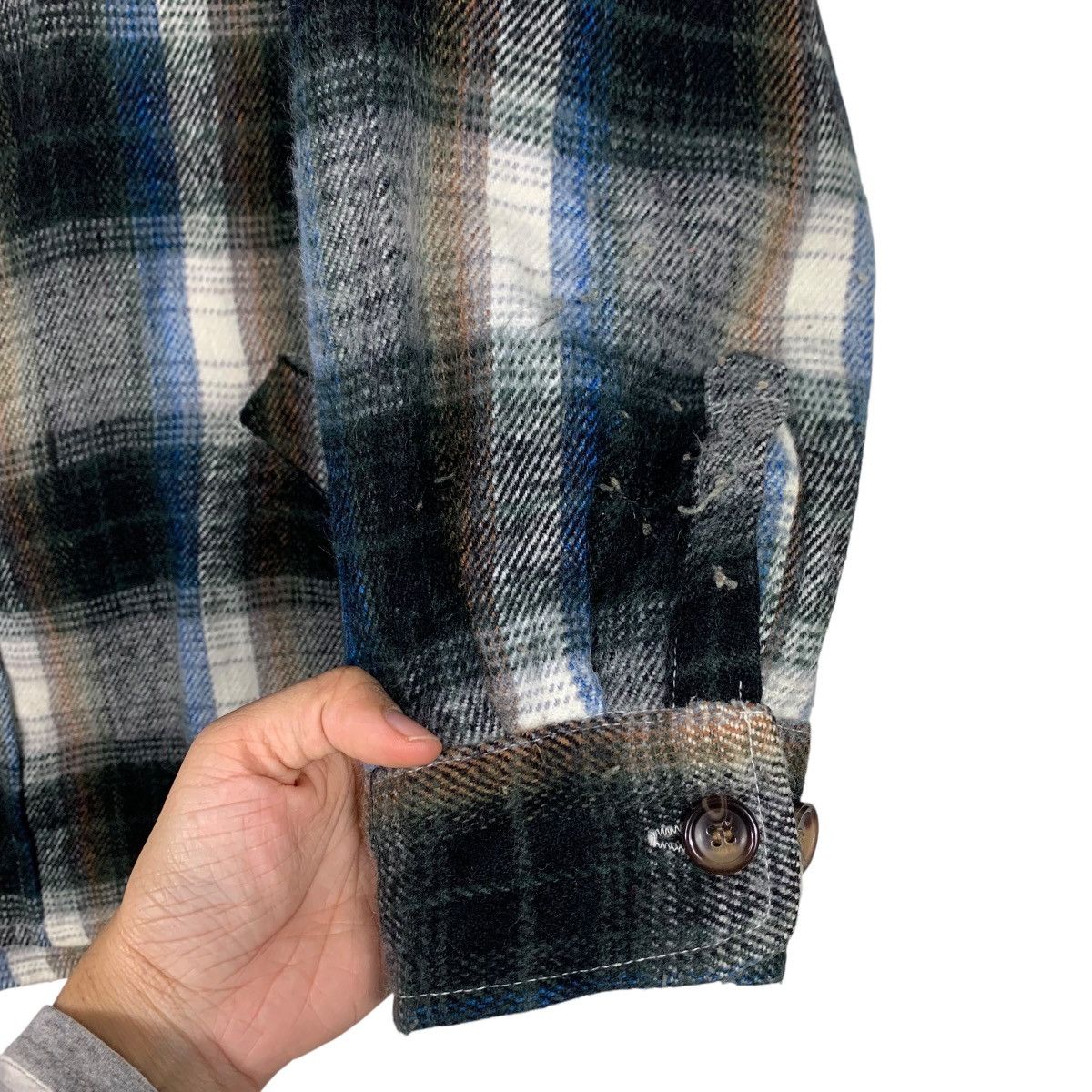 Flannel BONITA BELA Four Pocket Checked Flannel Jacket #2296-C102 Size US M / EU 48-50 / 2 - 13 Thumbnail
