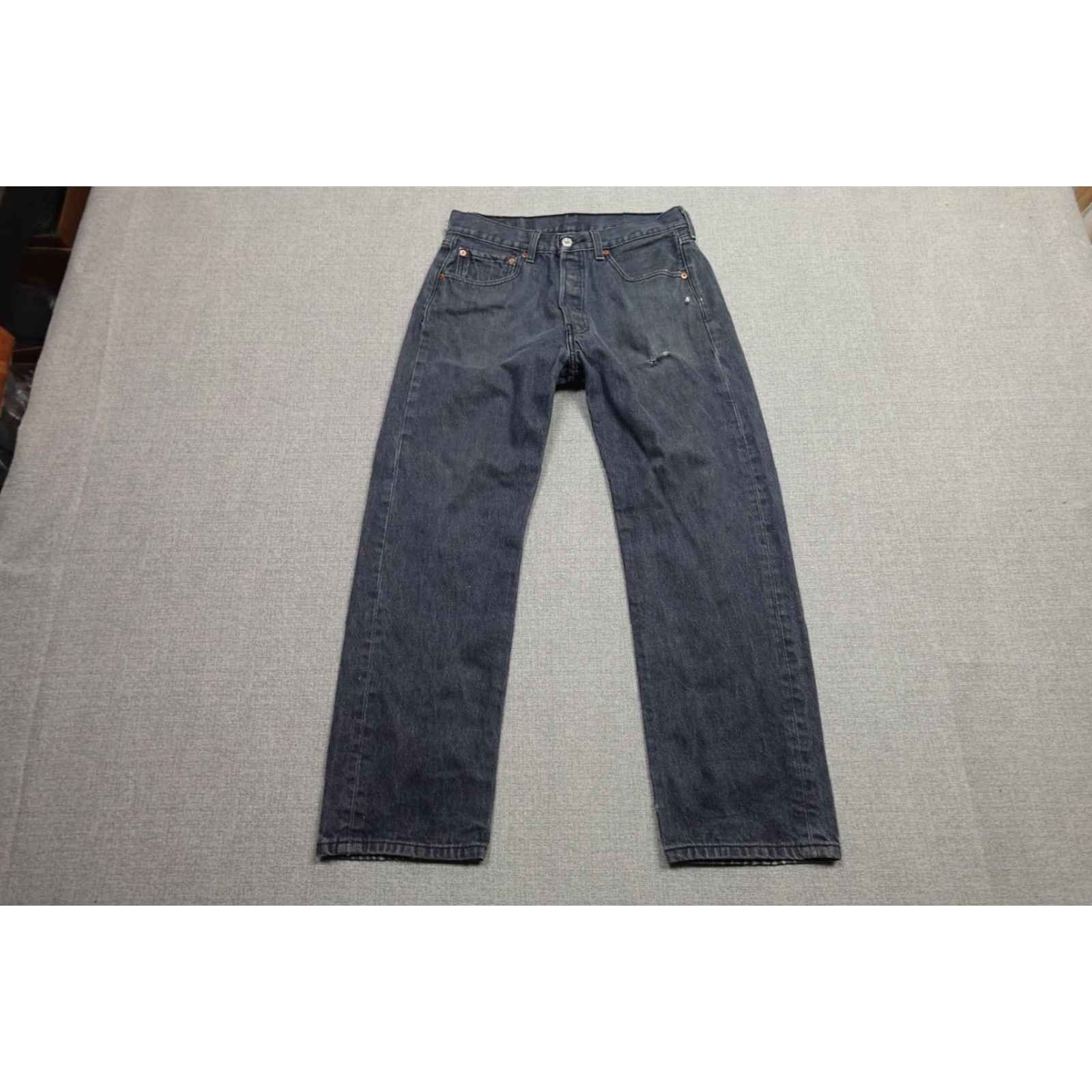 Levi's Levi's 501 Jeans Mens Regular 30x27 Blue Button Fly Denim Red Tab Size US 30 / EU 46 - 4 Thumbnail