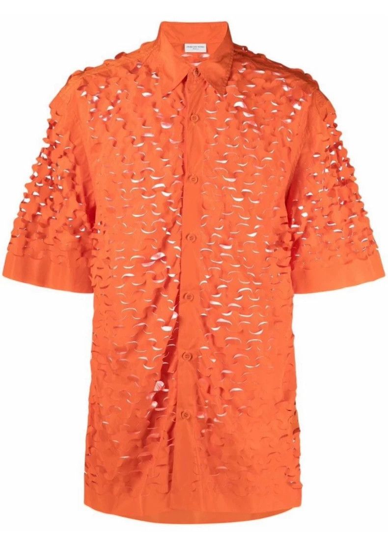 Dries Van Noten Dries Van Noten Laser Cut Shirt Size US S / EU 44-46 / 1 - 1 Thumbnail