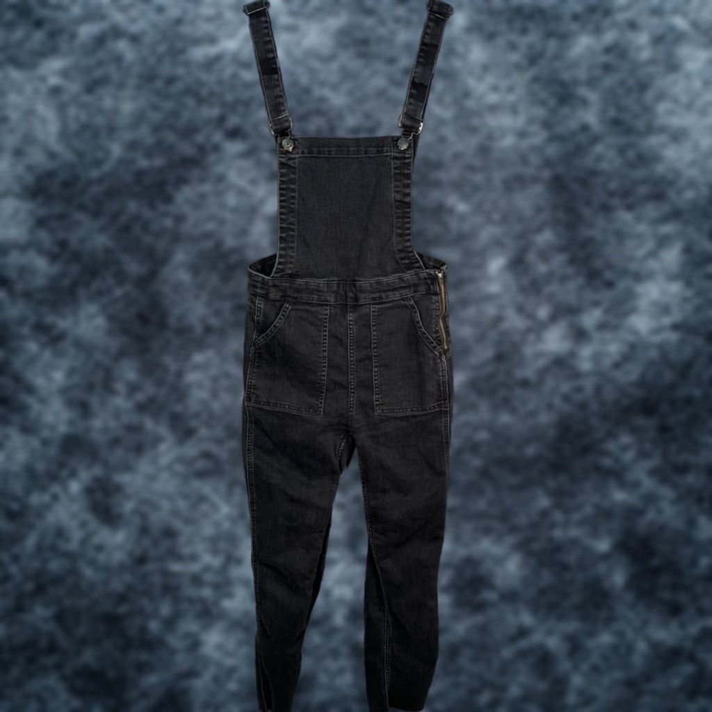 Madewell Madewell Womens Small Black Denim Overalls Skinny Stretch Jumpsuit One-Piece Casual Size 28" / US 6 / IT 42 - 1 Thumbnail