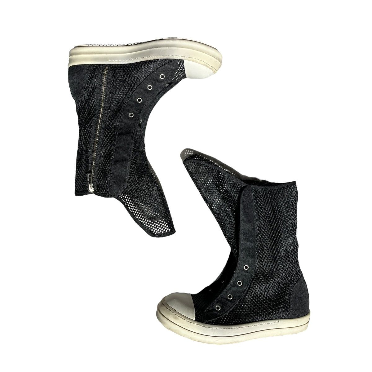 Rick Owens × Rick Owens Drkshdw Rare netted high tongue Ramones Size US 8 / EU 41 - 2 Thumbnail