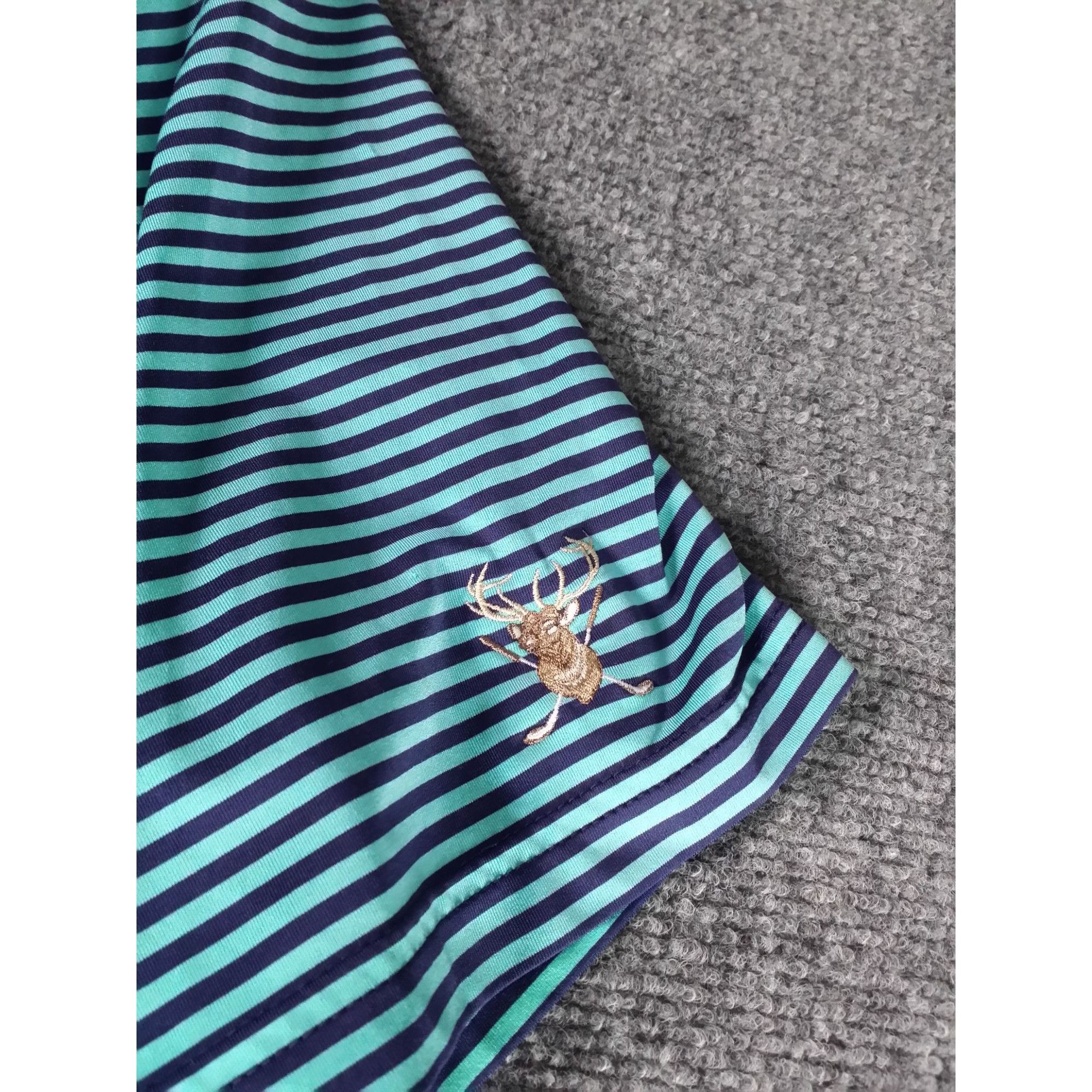 RLX Ralph Lauren RLX Ralph Lauren Polo Shirt Men Sz M Striped Blue Green Golf Size US M / EU 48-50 / 2 - 7 Thumbnail