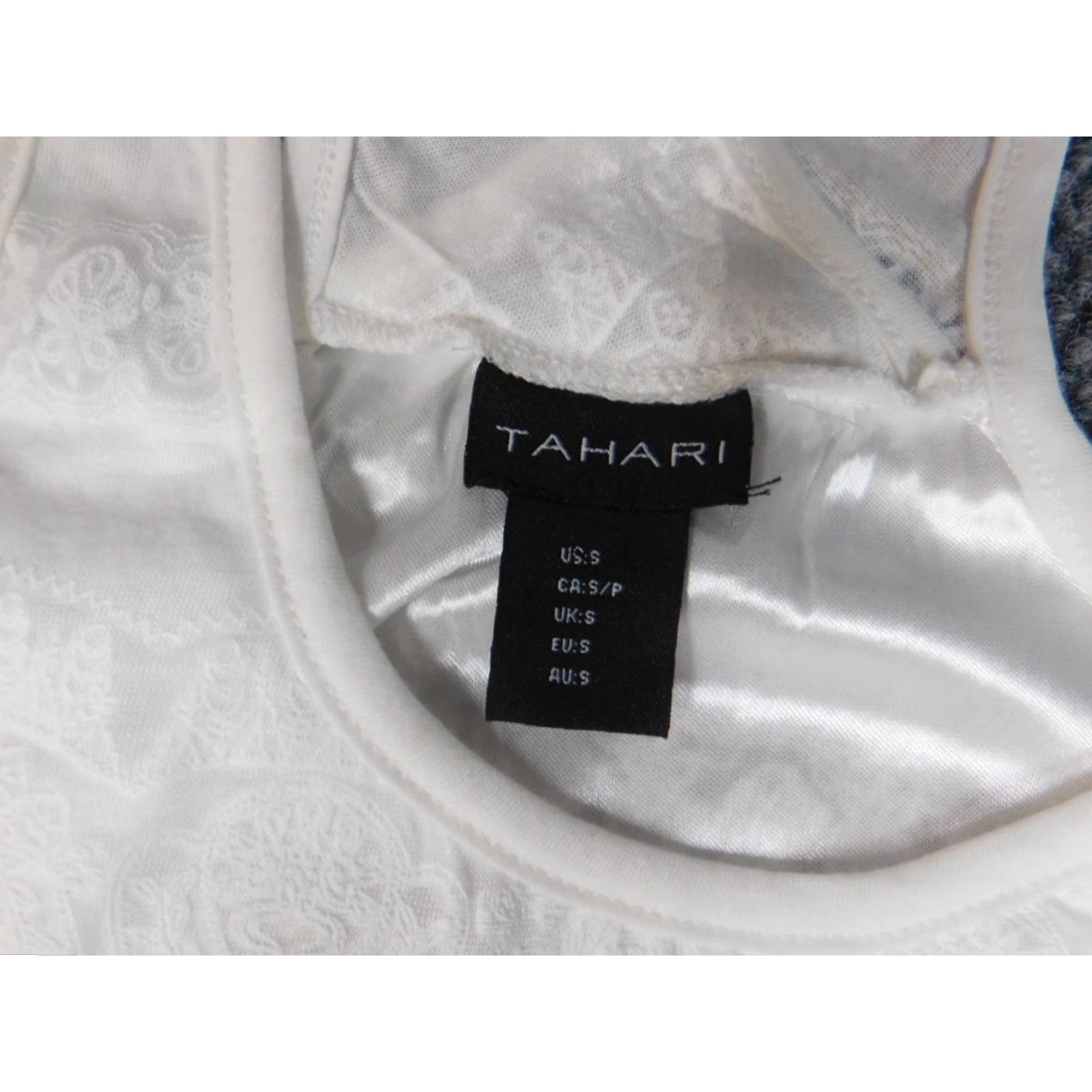 Vintage Tahari Blouse Sleeveless White Small S Tunic Cotton Polyester Rayon Crew Neck Pullover Casual Womens Regular Vintage No Size S / US 4 / IT 40 - 5 Thumbnail