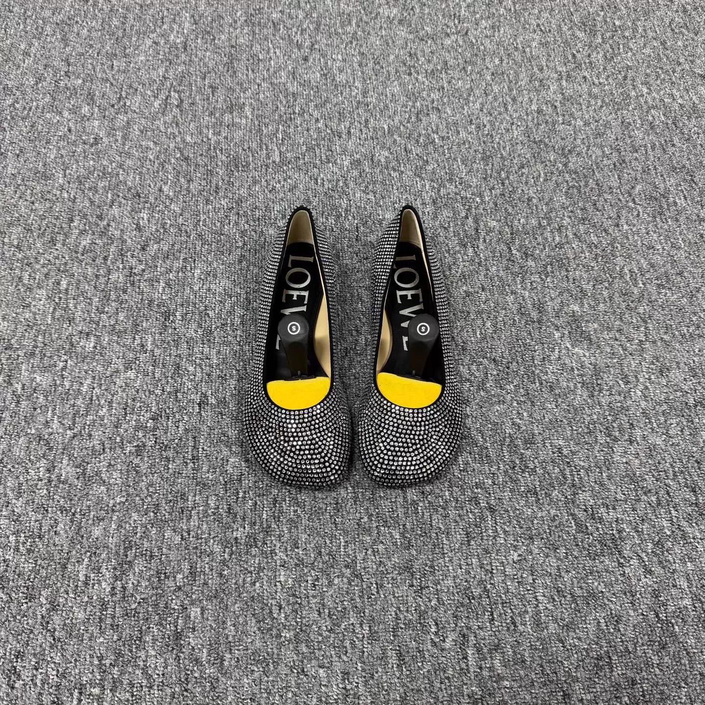 Loewe Loewe Gray Lambskin Paved Crystal Flats 40 EU New Size US 9.5 / IT 39.5 - 3 Thumbnail