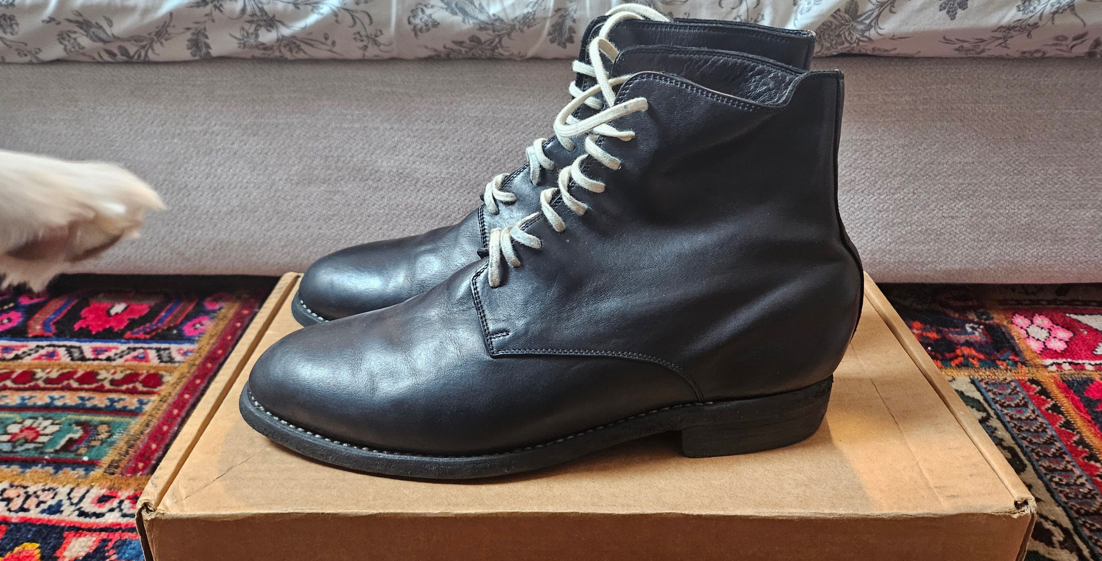靴 GUIDI 9088V / HORSE FULL GRAIN / BLK Guidi Leather Horse Zip Back Boots in Black | FWRD