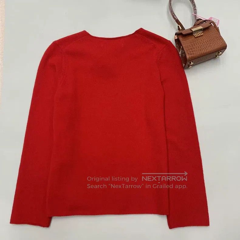 Comme des Garcons Comme Des Garcons PLAY series red heart sweater, XS size. Size XS / US 0-2 / IT 36-38 - 6 Thumbnail