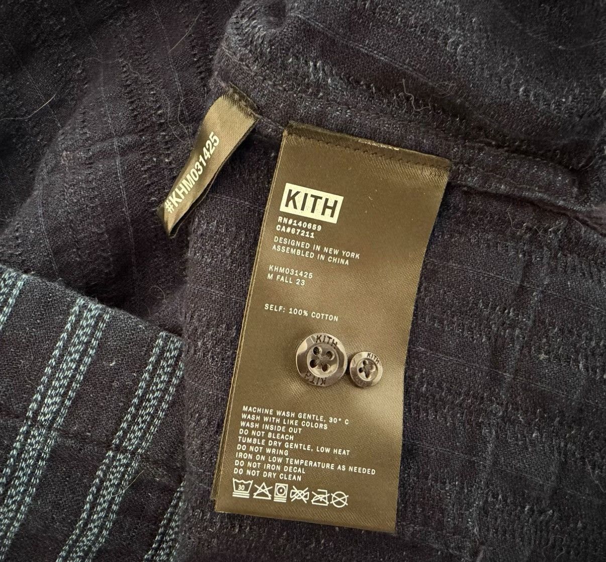 Kith KITH Tristan Henley - Luster Striped Panel Long-Sleeve Shirt Size US M / EU 48-50 / 2 - 4 Thumbnail