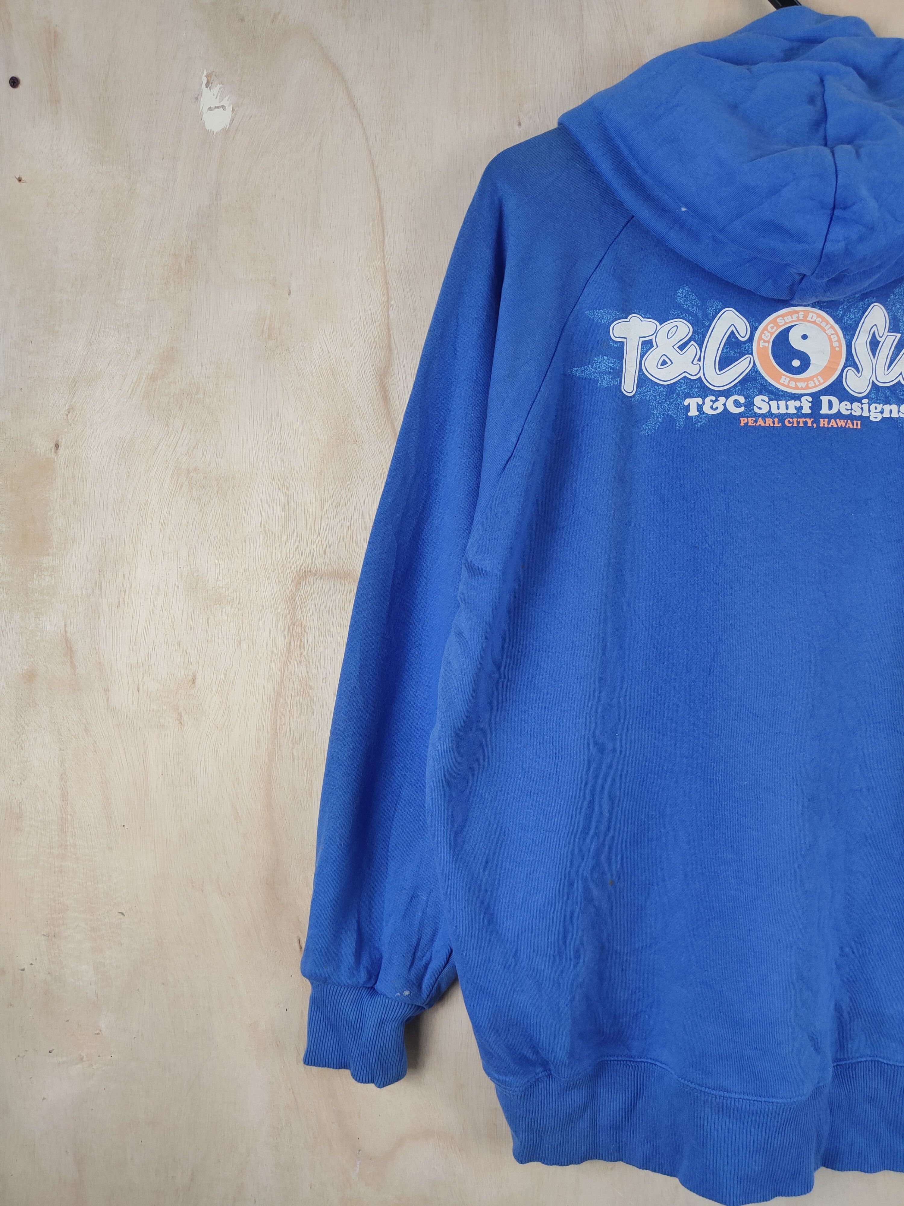 Japanese Brand T&C Surf Designs Blue Hoodie Sweatshirts #S2480 Size US L / EU 52-54 / 3 - 2 Thumbnail