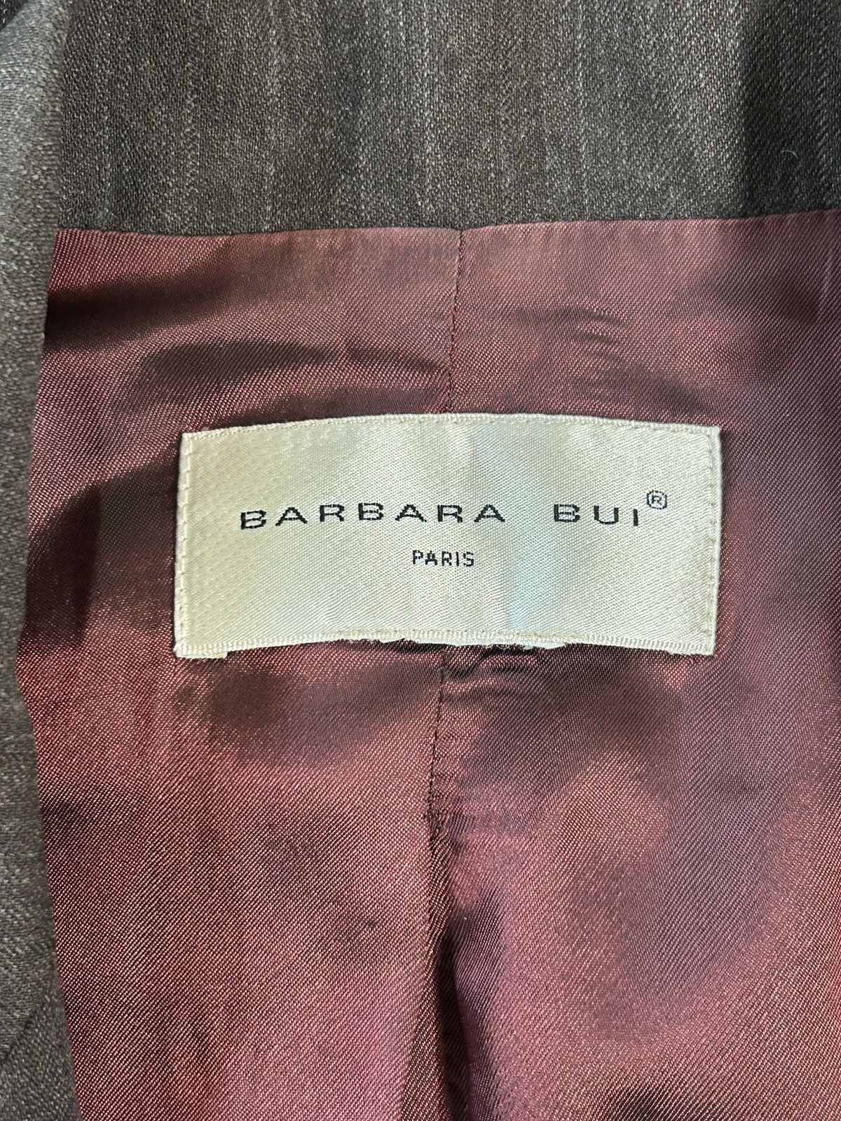 Barbara Bui Pinstripe Peak Lapel Blazer Size L / US 10 / IT 46 - 4 Thumbnail