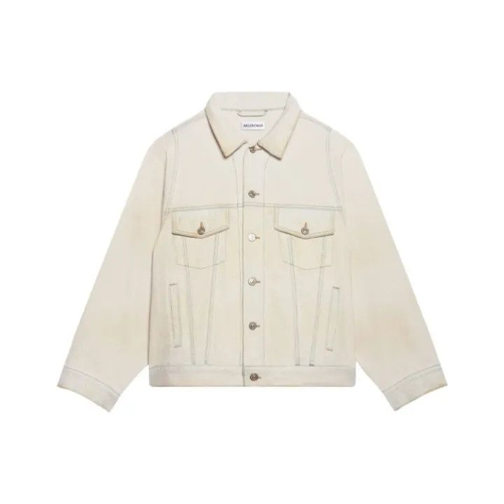Balenciaga Balenciaga Casual Long Sleeve Denim Jacket 0079 Size S / US 4 / IT 40 - 1 Thumbnail