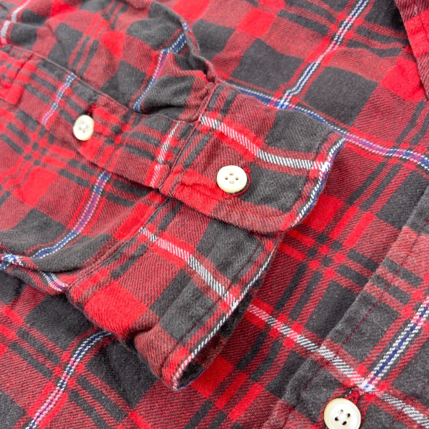Ralph Lauren Ralph Lauren Button-Up Shirt Men XL Red Black Plaid Flannel Blaire Tartan Comfort Casual Size US XL / EU 56 / 4 - 4 Thumbnail