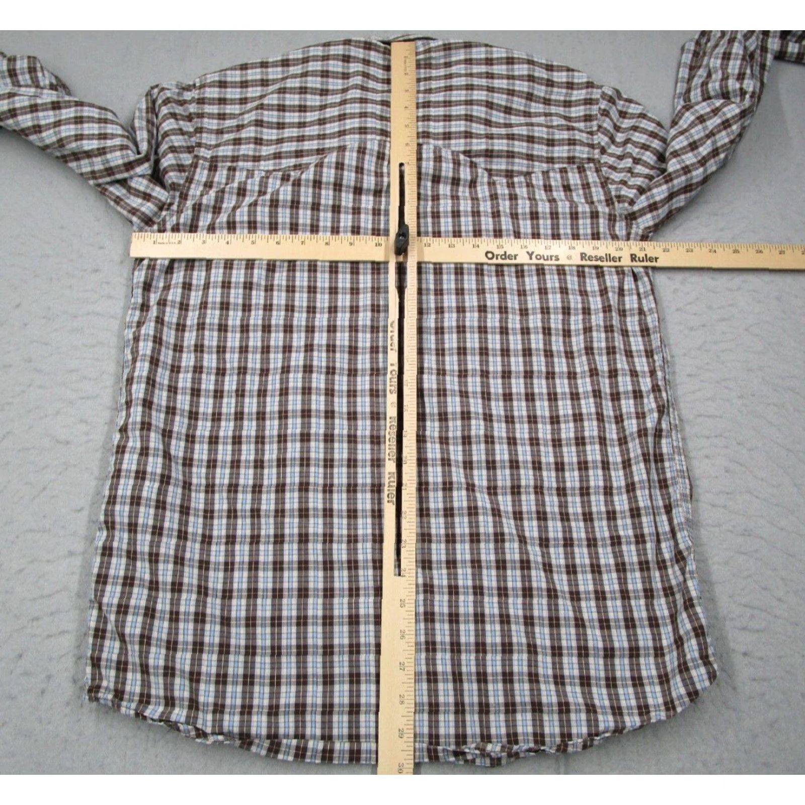 Vintage LARRY MAHAN Shirt Mens M Brown Plaid Button-Up Pearl Snaps Western Workwear Size US M / EU 48-50 / 2 - 4 Thumbnail
