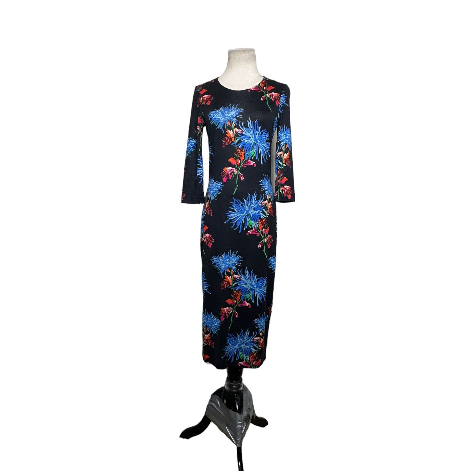 Diane von Furstenberg Diane Von Furstenberg floral sheath midi silk dress size XS Size XS / US 0-2 / IT 36-38 - 5 Thumbnail