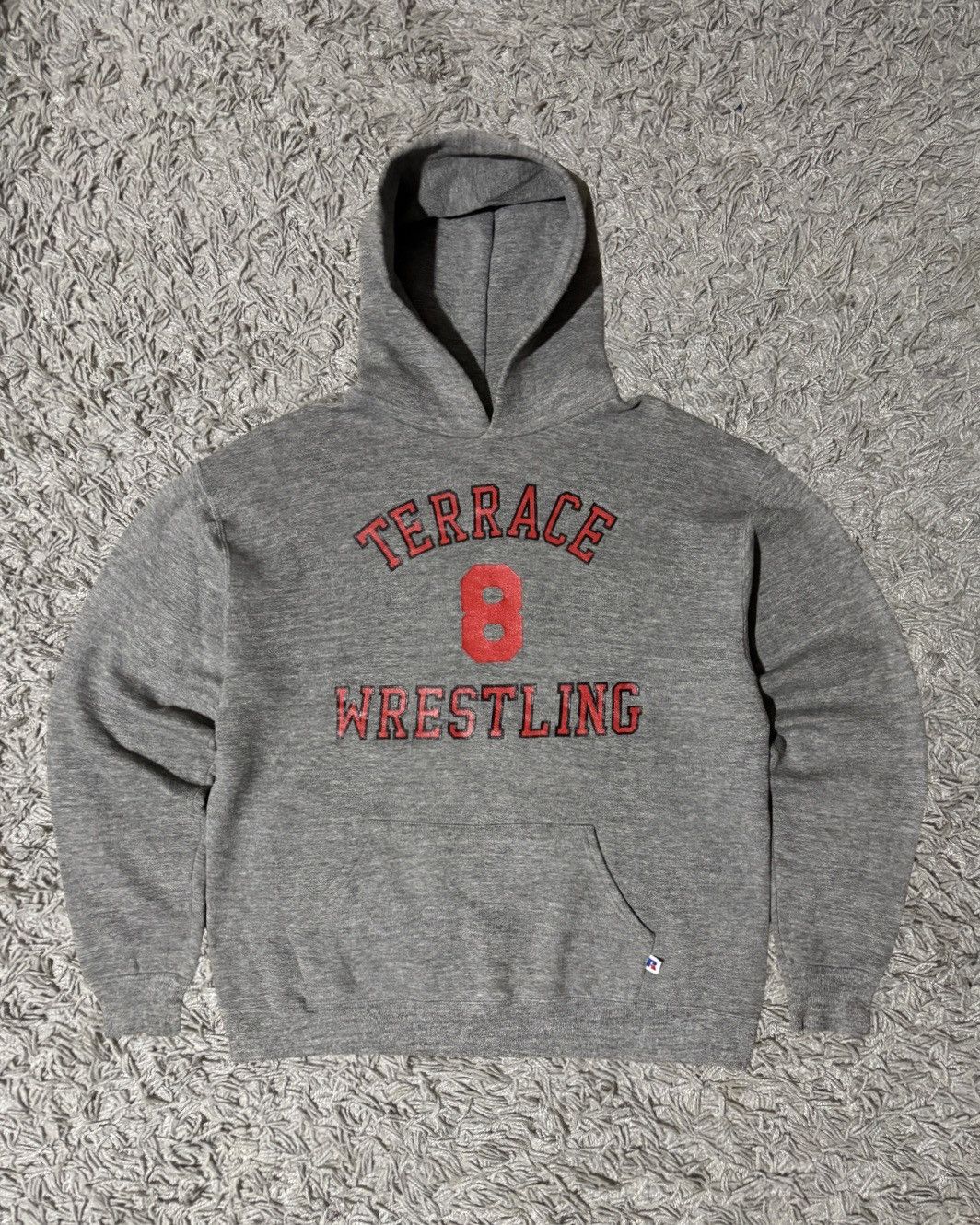 Russell Athletic 1980’s Russell Athletic “Terrace Wrestling” Grey Hoodie Size US L / EU 52-54 / 3 - 1 Thumbnail