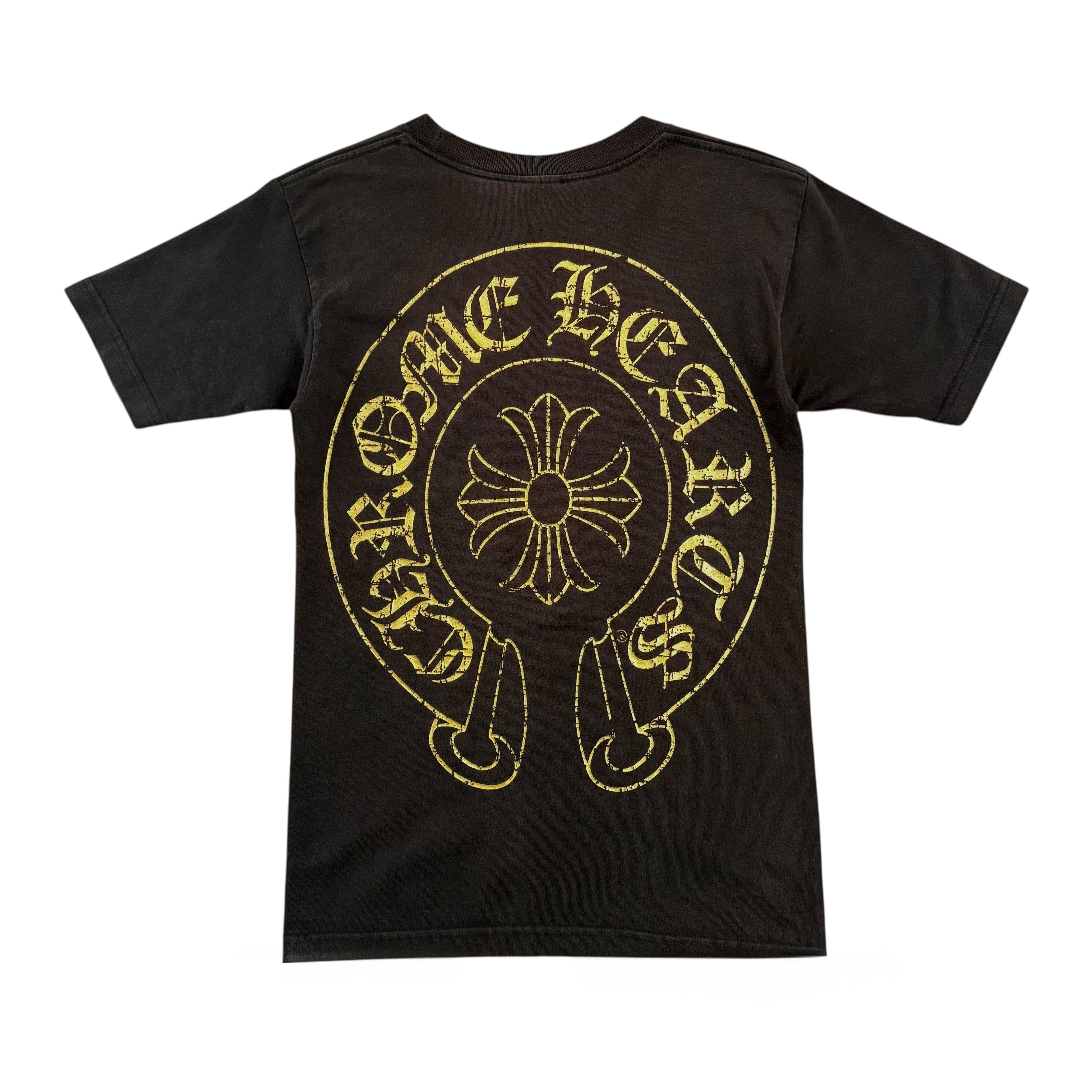 Chrome Hearts Vintage Horseshoe Pocket Short Sleeve Tee Shirt Black Gold Size US S / EU 44-46 / 1 - 1 Thumbnail