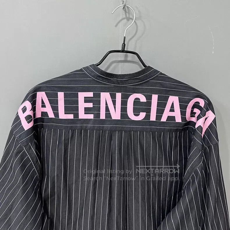 Balenciaga Balenciaga Back Logo Striped Shirt Size XS / US 0-2 / IT 36-38 - 3 Thumbnail