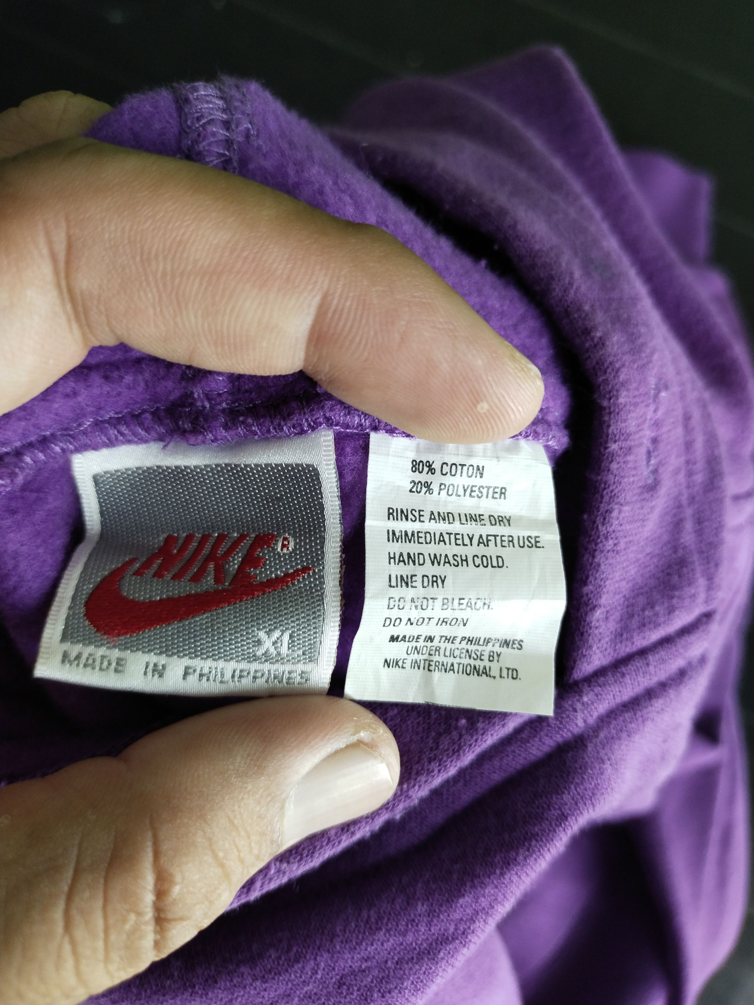 Nike × Vintage Vintage 90's Nike Big Swoosh Logo Hoodie Size US M / EU 48-50 / 2 - 10 Thumbnail