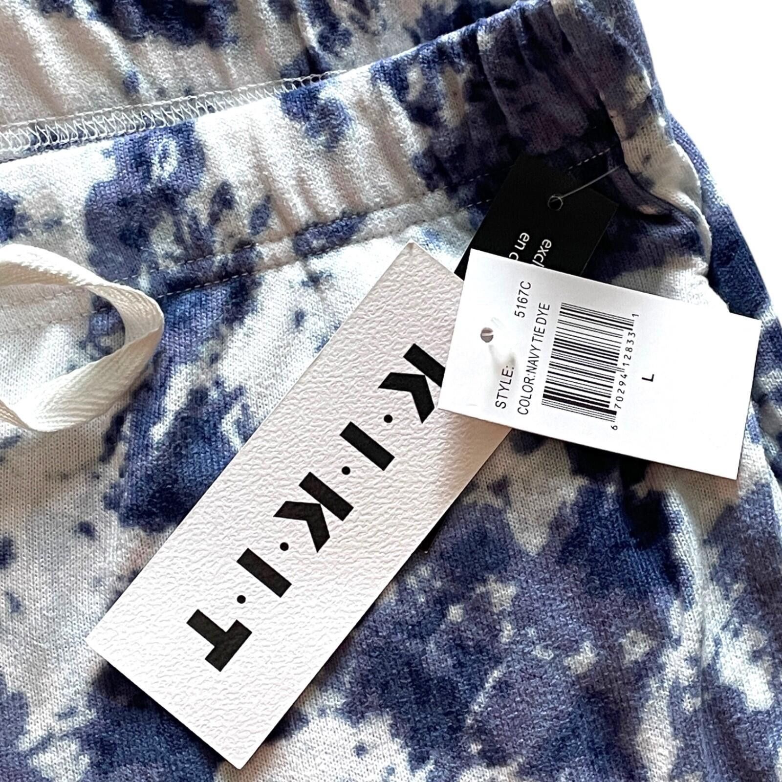 Other NWT Kikit Blue Tie Dye Lounge Pants Women’s LARGE Drawstring Size 36" / US 14 / IT 50 - 4 Thumbnail