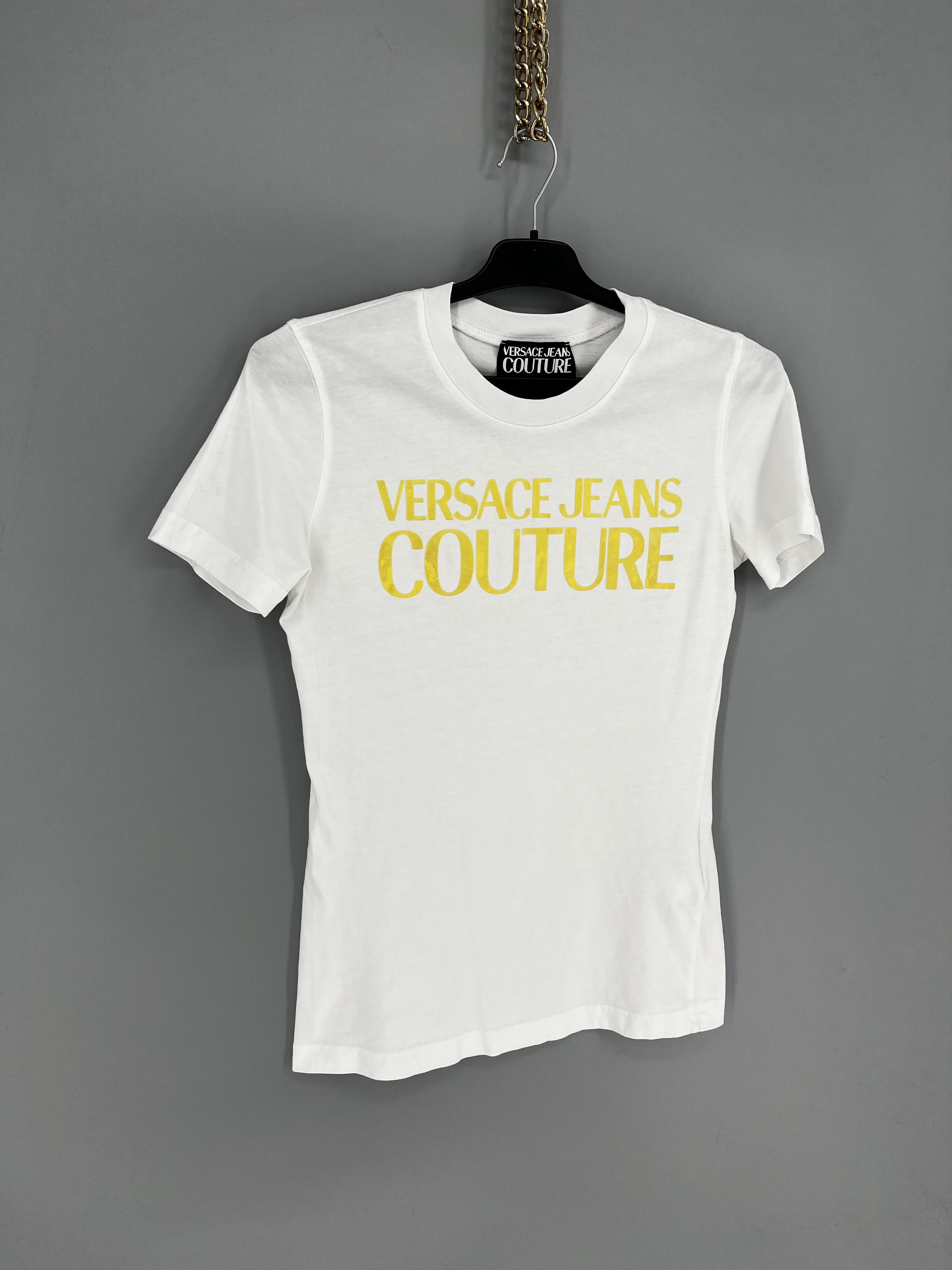 Versace VERSACE JEANS COUTURE GOLD LOGO T SHIRT-WHITE Size M / US 6-8 / IT 42-44 - 2 Thumbnail