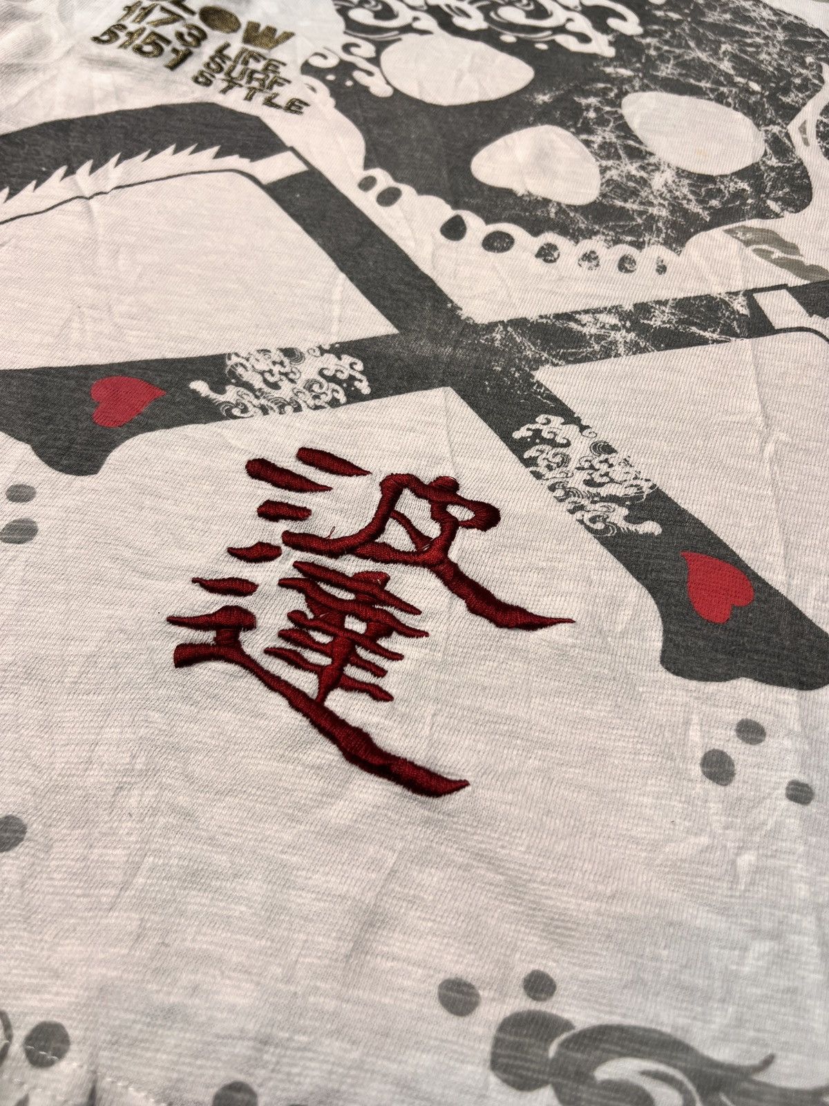 Dulcamara Japan Skull Embroided Japanese Motif AOP Ls Tshirt Size US M / EU 48-50 / 2 - 5 Thumbnail