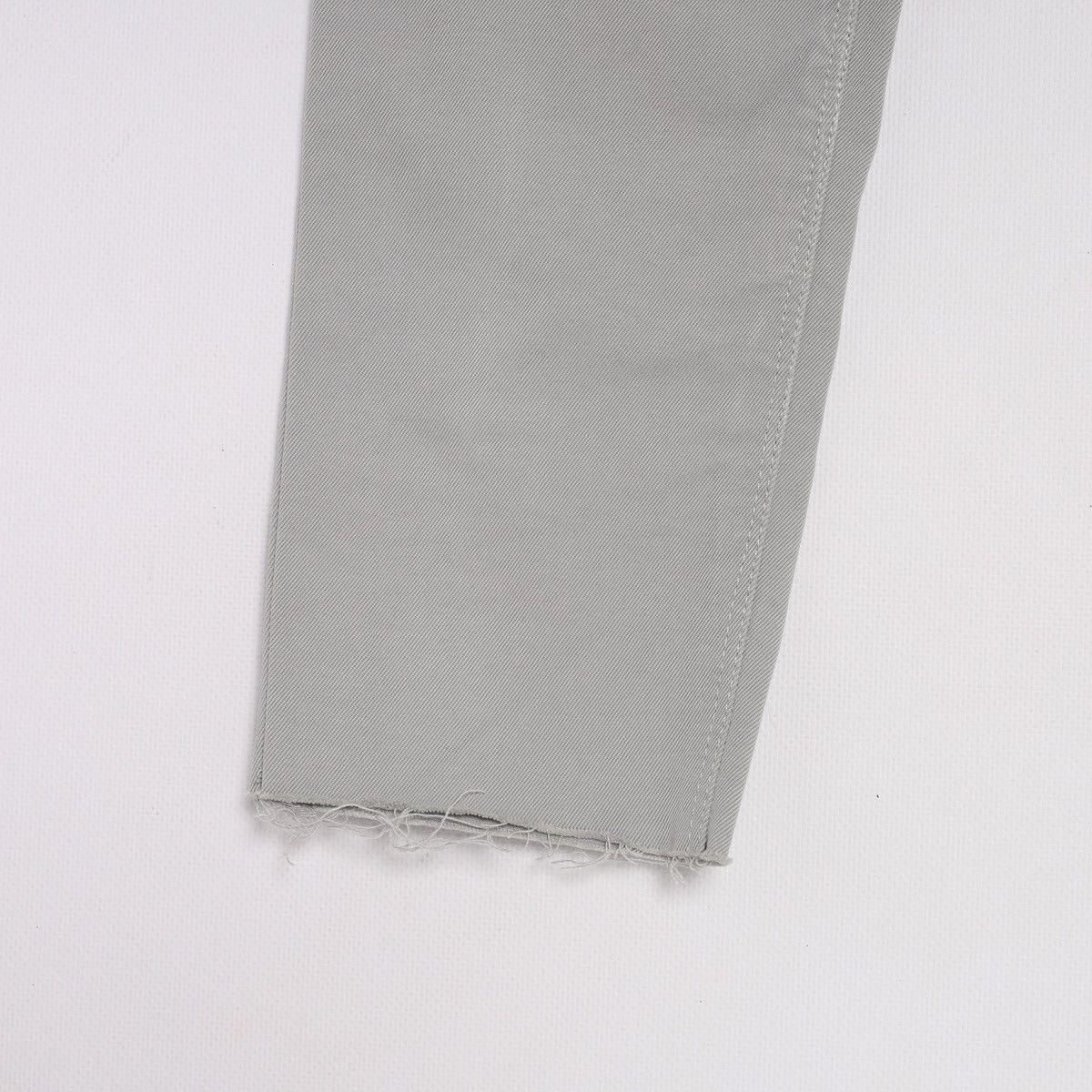Prada Prada Gray Cotton Pants Logo Raw Edge Size 27" / US 4 / IT 40 - 4 Thumbnail