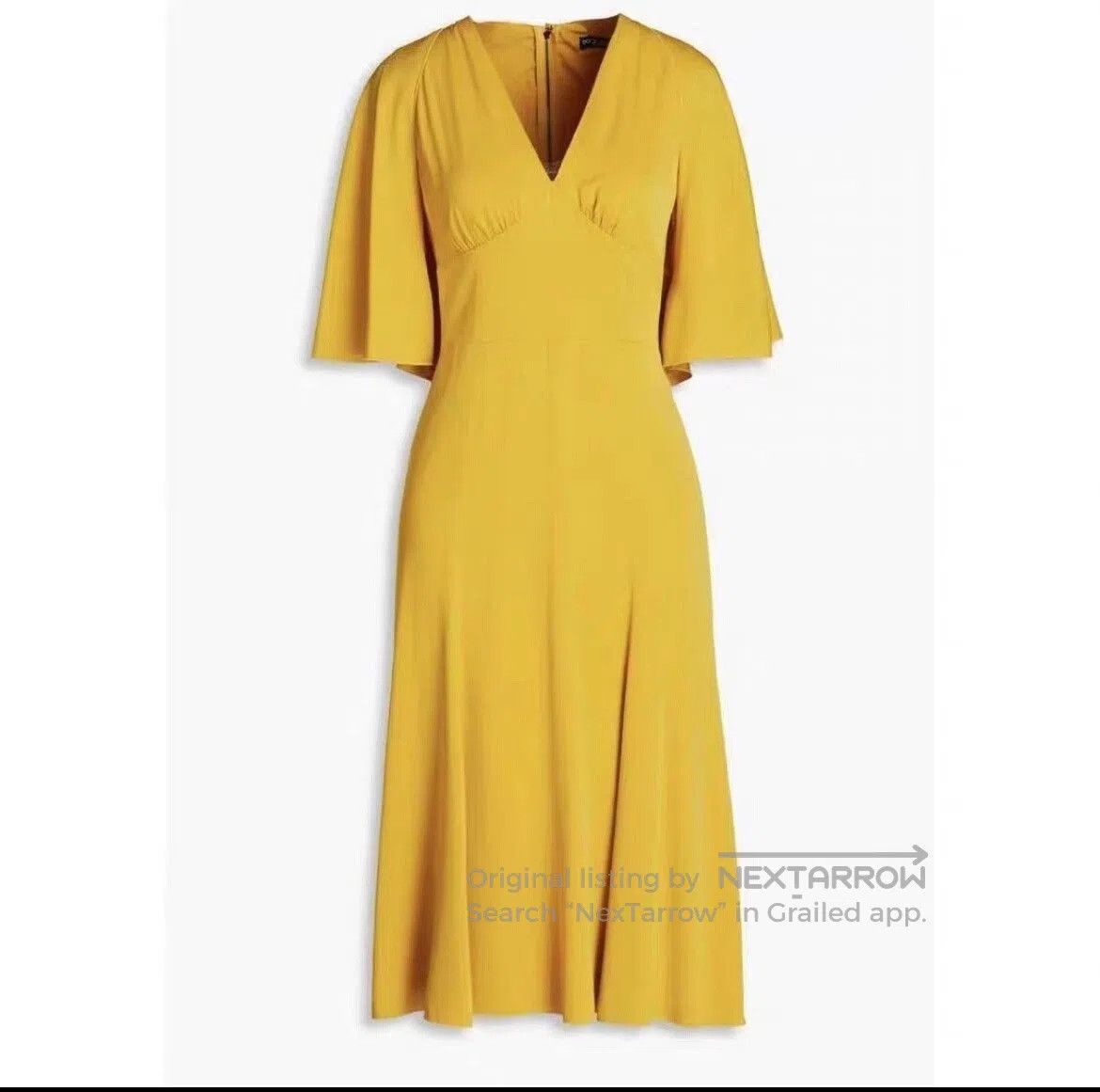 Dolce & Gabbana Dolce & Gabbana Yellow Silk Dress IT48. Size L / US 10 / IT 46 - 1 Thumbnail