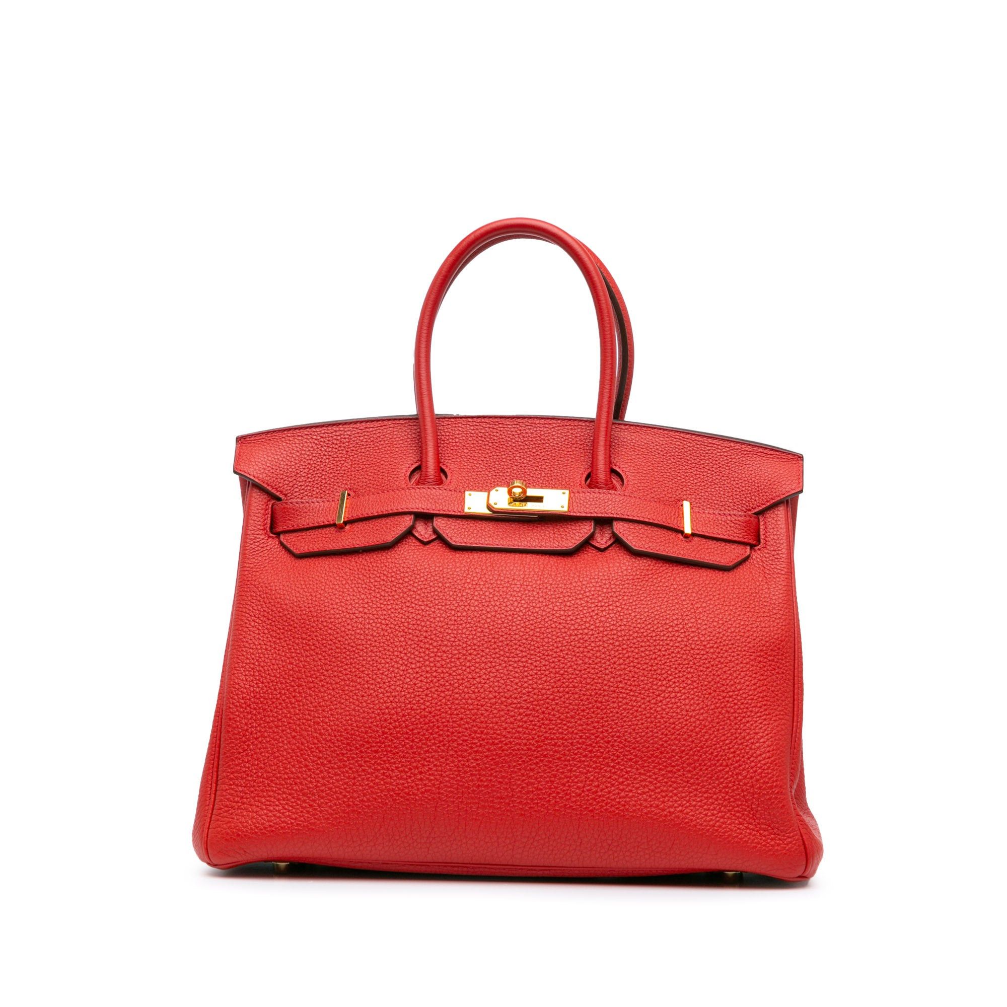 Hermes Hermès Togo Birkin Retourne 35 Red Size ONE SIZE - 1 Thumbnail