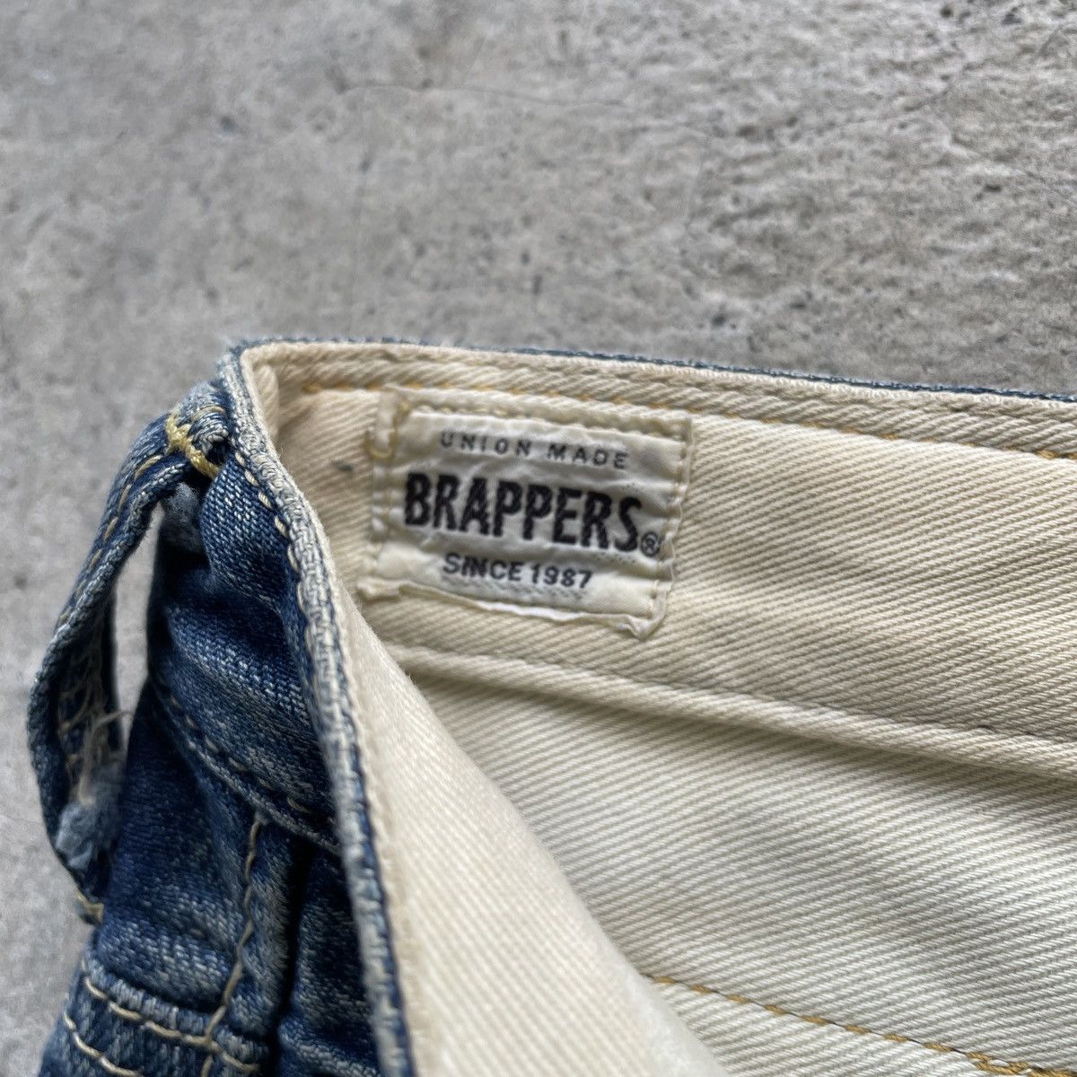 Japanese Brand × Jean × Vintage Vintage Brapper’s Japan Rusty Wash Distressed Jeans Pants Size US 32 / EU 48 - 6 Thumbnail