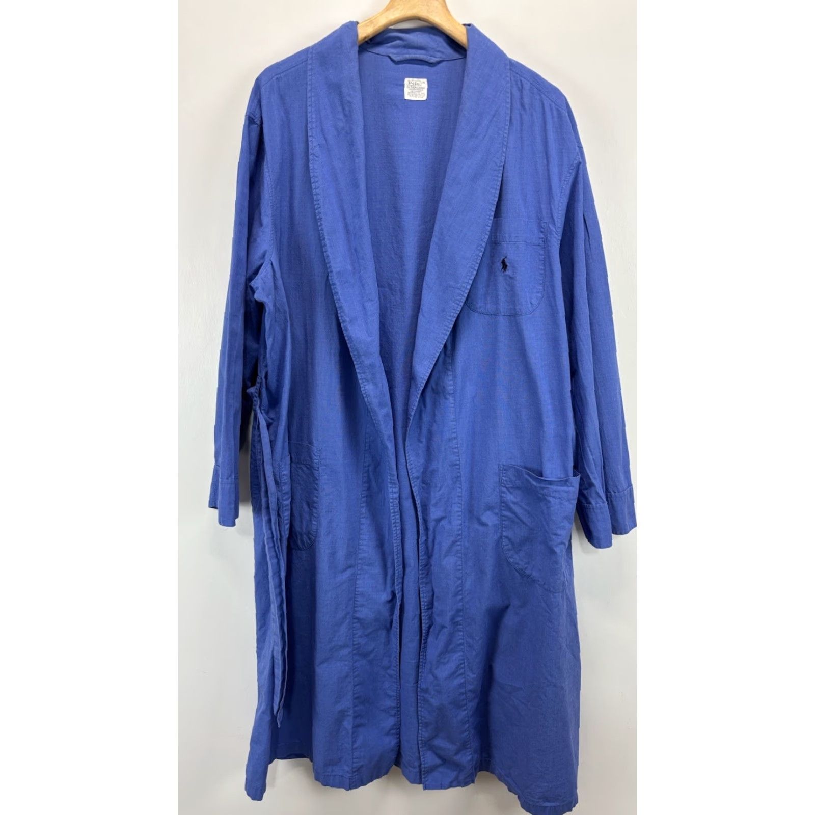 Polo Ralph Lauren VINTAGE Polo Ralph Lauren Robe Men L/XL Blue Lightweight Pony Logo 90s Mens Size US L / EU 52-54 / 3 - 2 Thumbnail