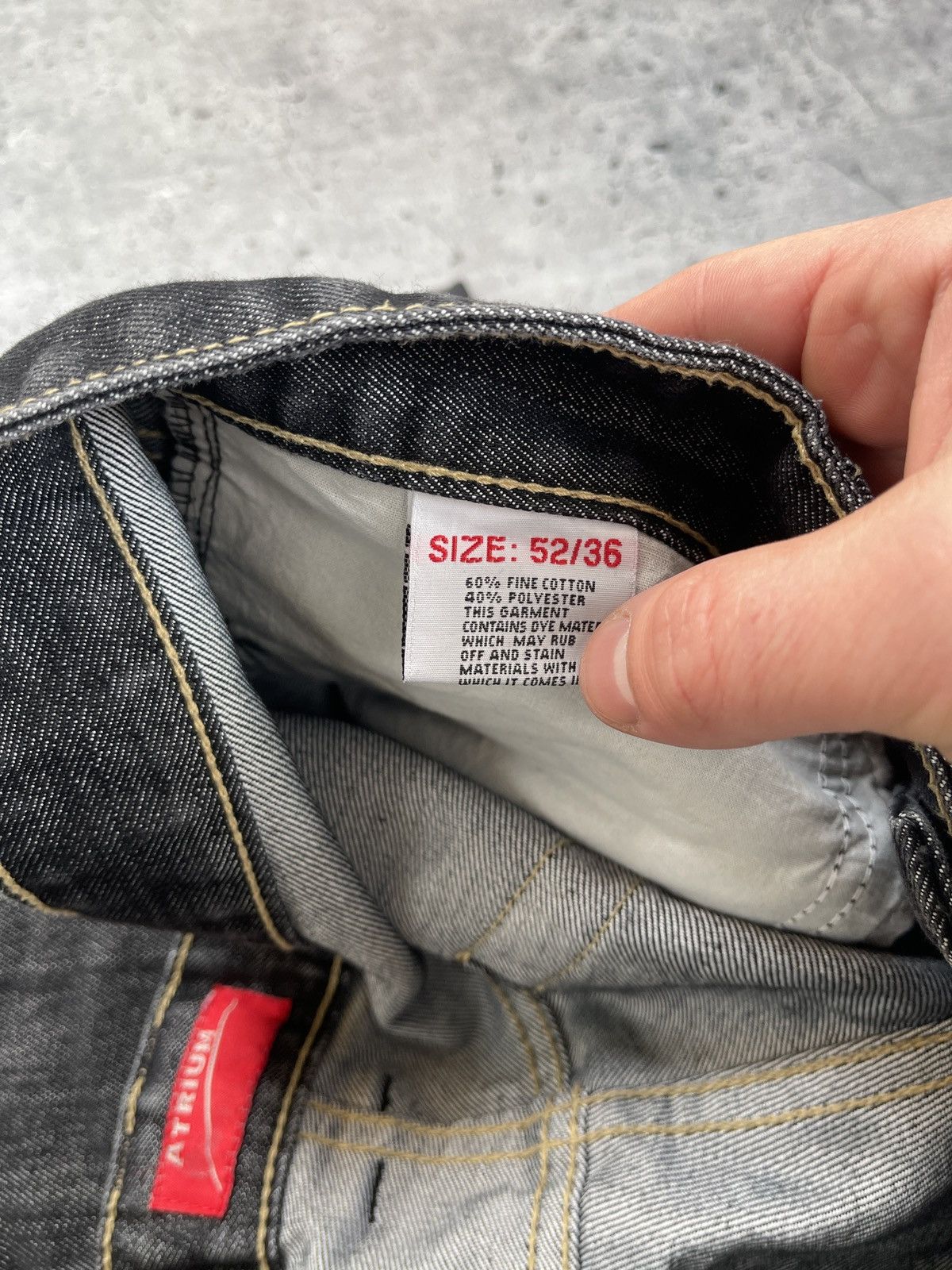 Japanese Brand × Vintage Atrium vintage denim, avant-garde style baggy model Size US 36 / EU 52 - 9 Thumbnail