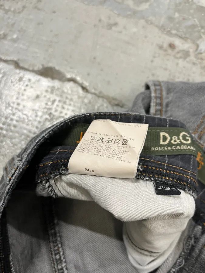 Dolce & Gabbana AW2004 Dolce & Gabbana Asymmetrical Grey Cargo Denim Jeans Size US 34 / EU 50 - 12 Thumbnail