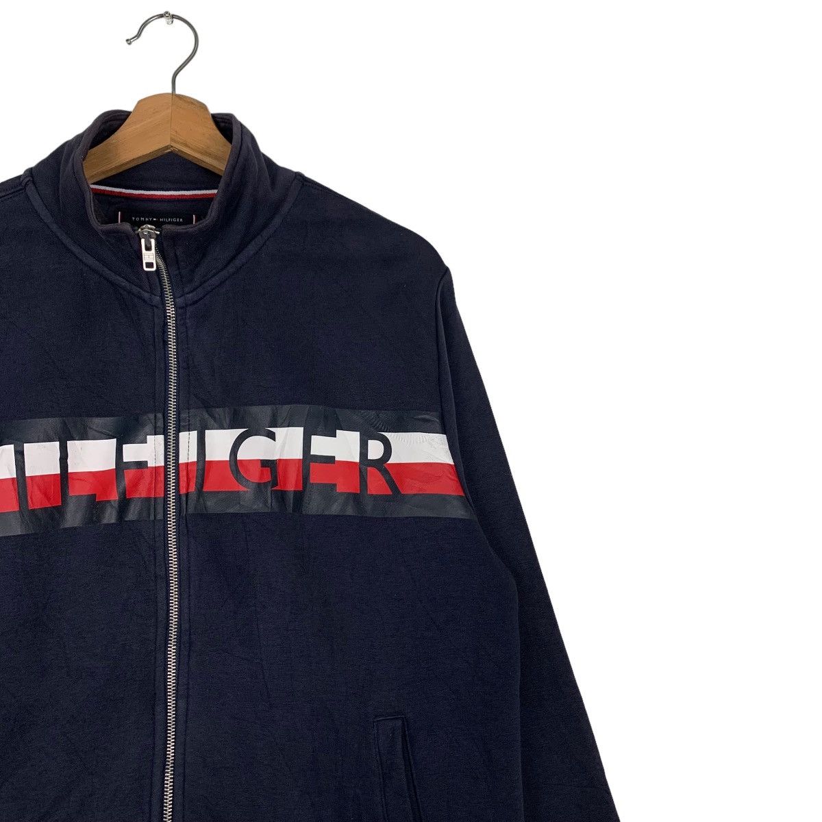 Tommy Hilfiger TOMMY HILFIGER Big Logo Sweater Jacket #0682-C31 Size US XL / EU 56 / 4 - 5 Thumbnail
