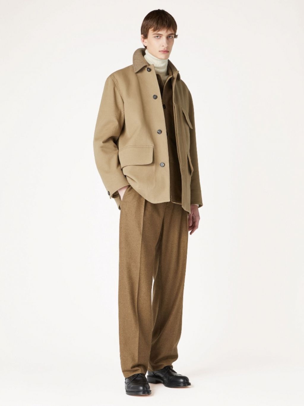 Loro Piana o1w1db10725 FAO3074 Barth Caban Coat in Beige Size US L / EU 52-54 / 3 - 2 Thumbnail