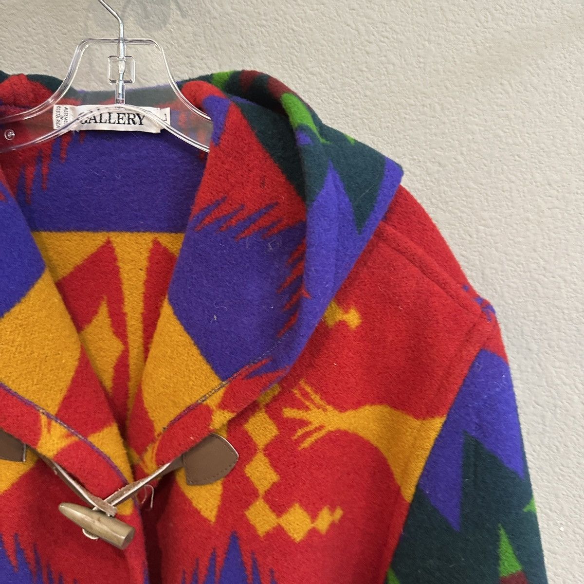 Other Gallery | L | Multi color wester motif Wool over coat car Size L / US 10 / IT 46 - 9 Thumbnail