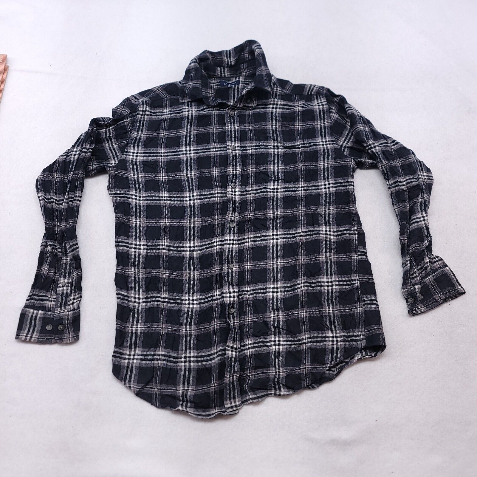 Croft & Barrow Croft & Barrow Windowpane Flannel Shirt Mens Size M Black Size US M / EU 48-50 / 2 - 2 Thumbnail