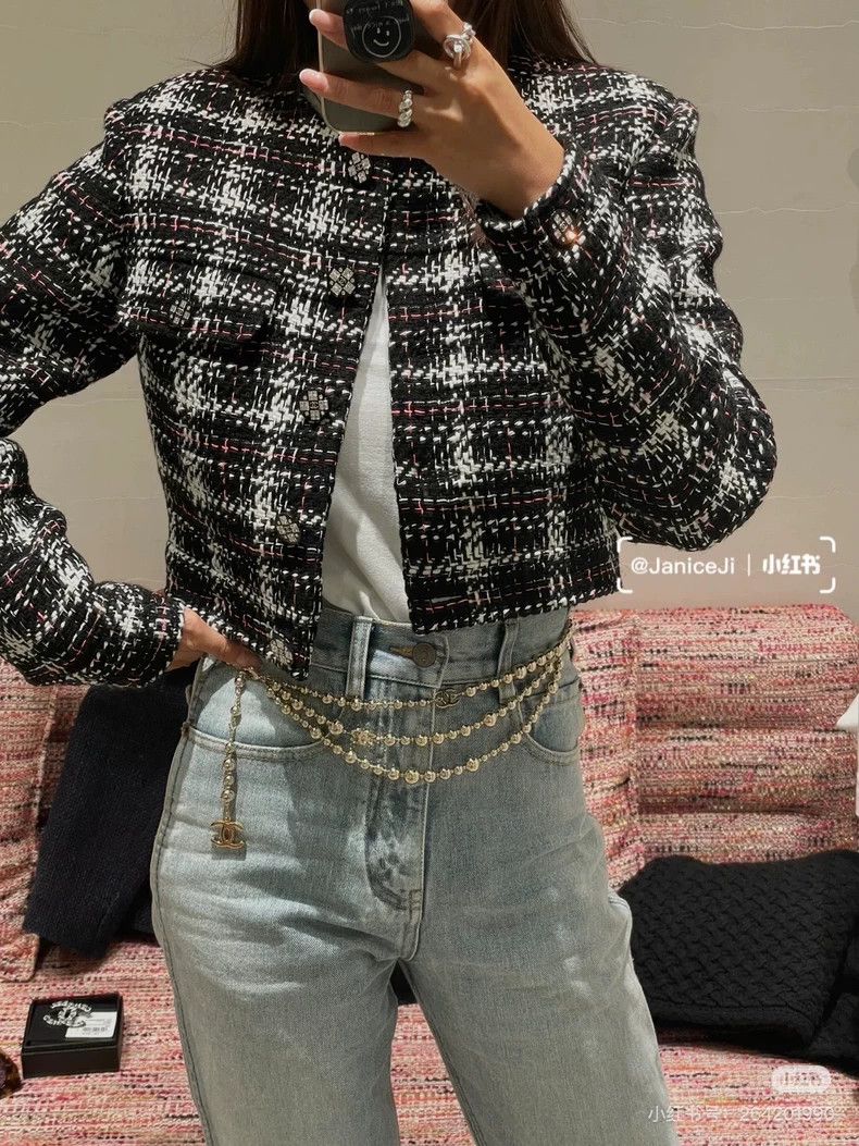 Chanel Chanel 21k autumn and winter striped mixed-color twill sof Size XS / US 0-2 / IT 36-38 - 7 Thumbnail