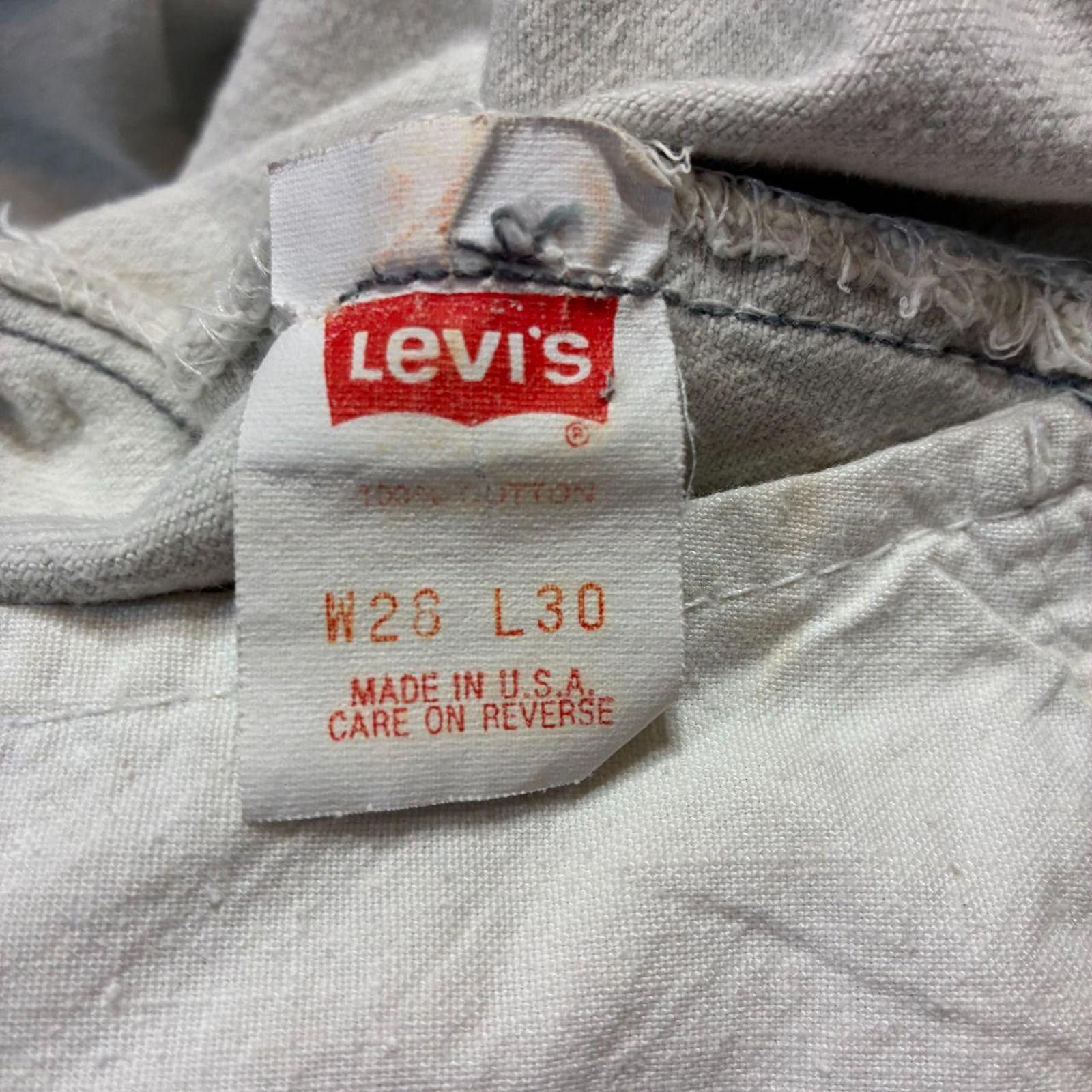 Levi's 80s Levi's Light Acid Wash 501 Jeans 27 x 29.5 Button-Fly Size US 28 / EU 44 - 3 Thumbnail