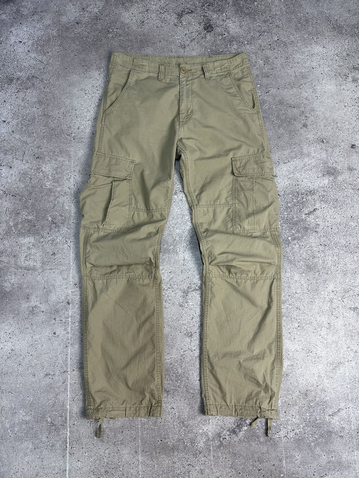 Carhartt × Vintage Vintage Carhartt Cargo Distressed Pants Faded Beige Y2K Size US 32 / EU 48 - 5 Thumbnail