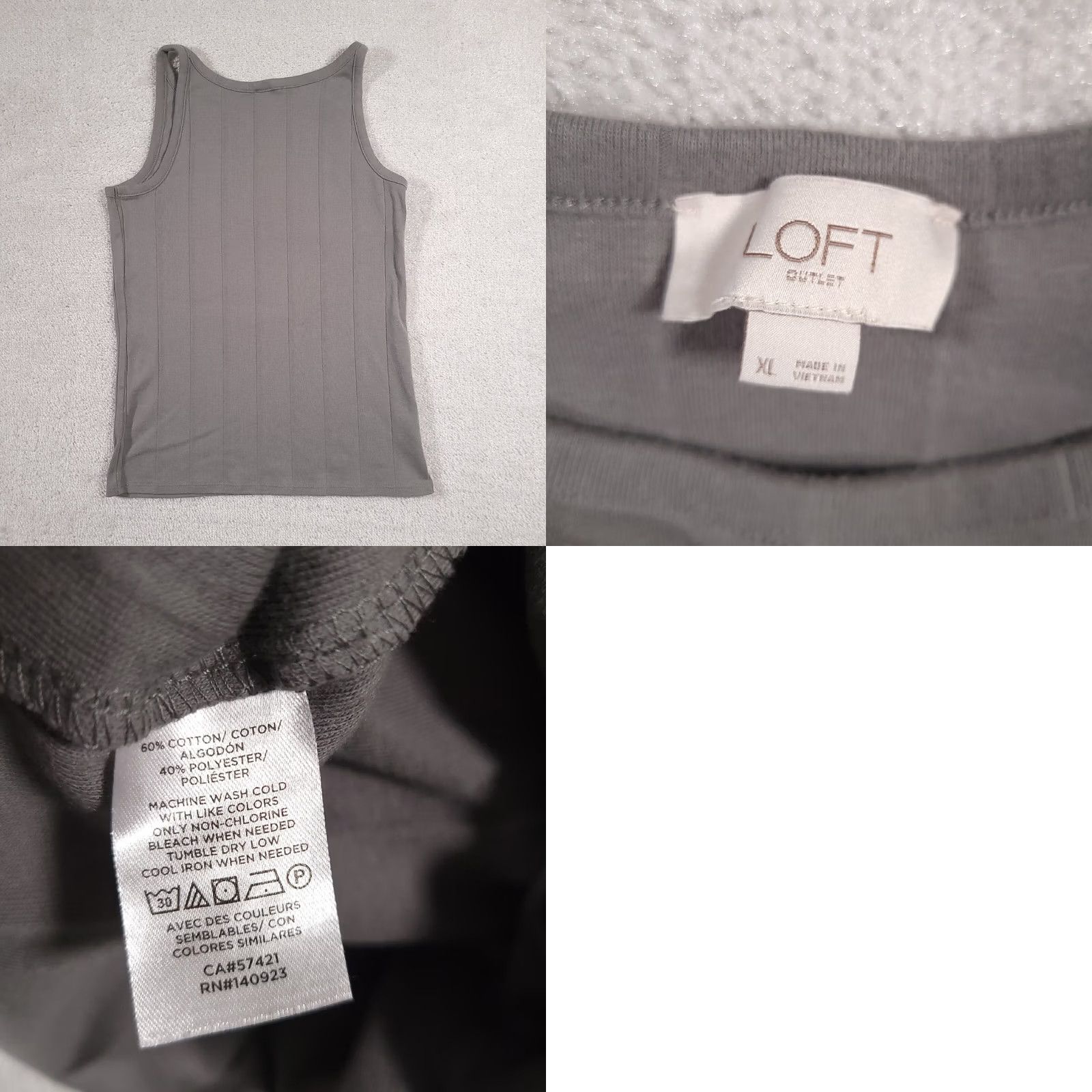 Loft VINTAGE Loft Outlet Tank Top Womens XL Gray Size XL / US 12-14 / IT 48-50 - 8 Thumbnail