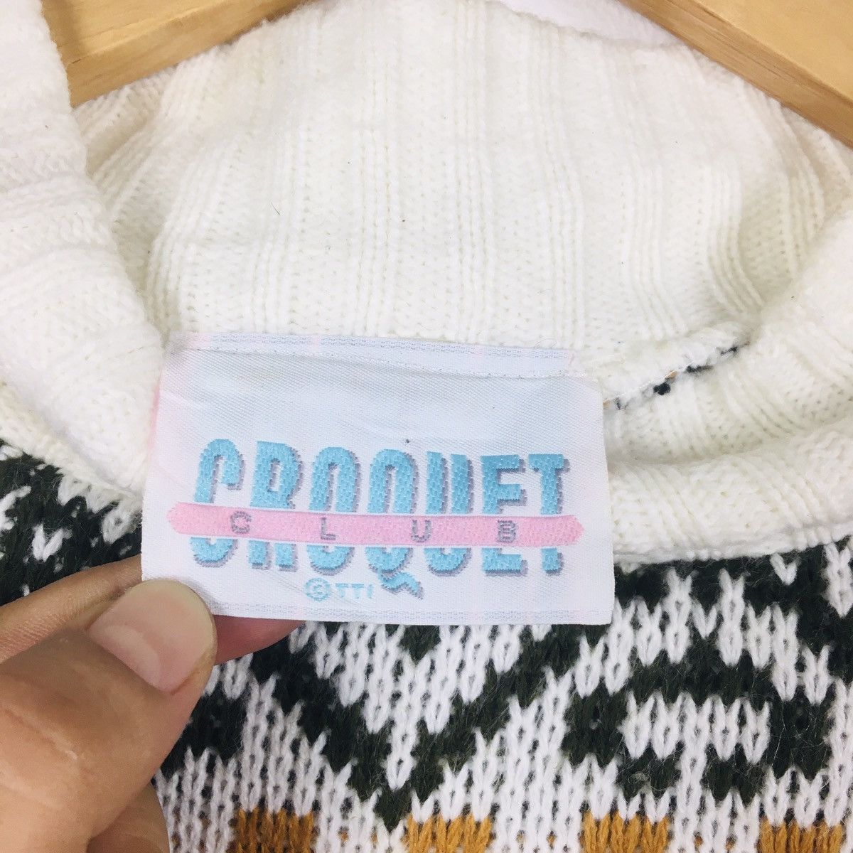 Homespun Knitwear × Vintage Vintage Croquet Club Jumper Knit Size S / US 4 / IT 40 - 6 Thumbnail