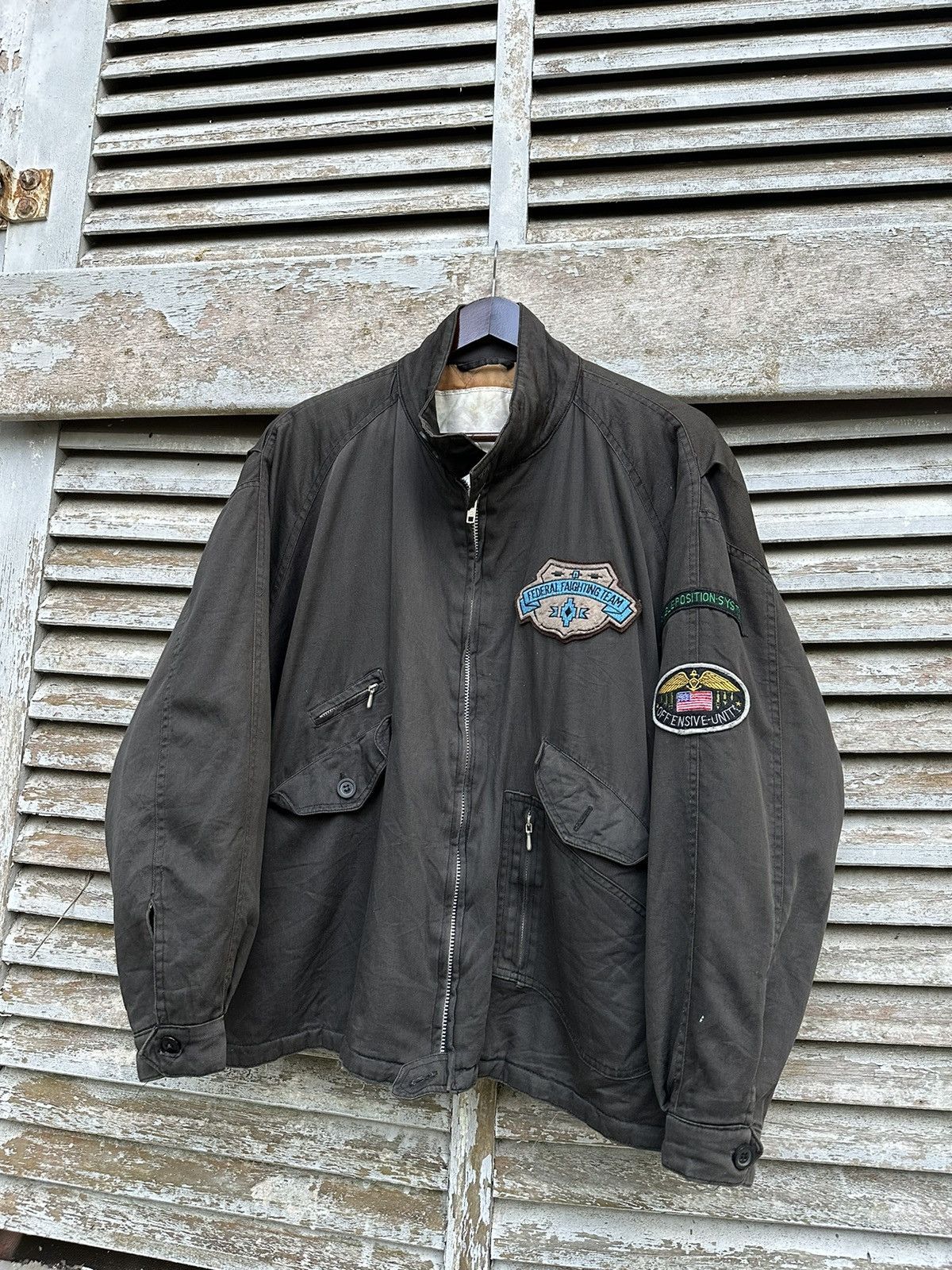 Vintage 👹Vintage Federal Fighting Team Oversized Bomber Jacket Size US XL / EU 56 / 4 - 5 Thumbnail