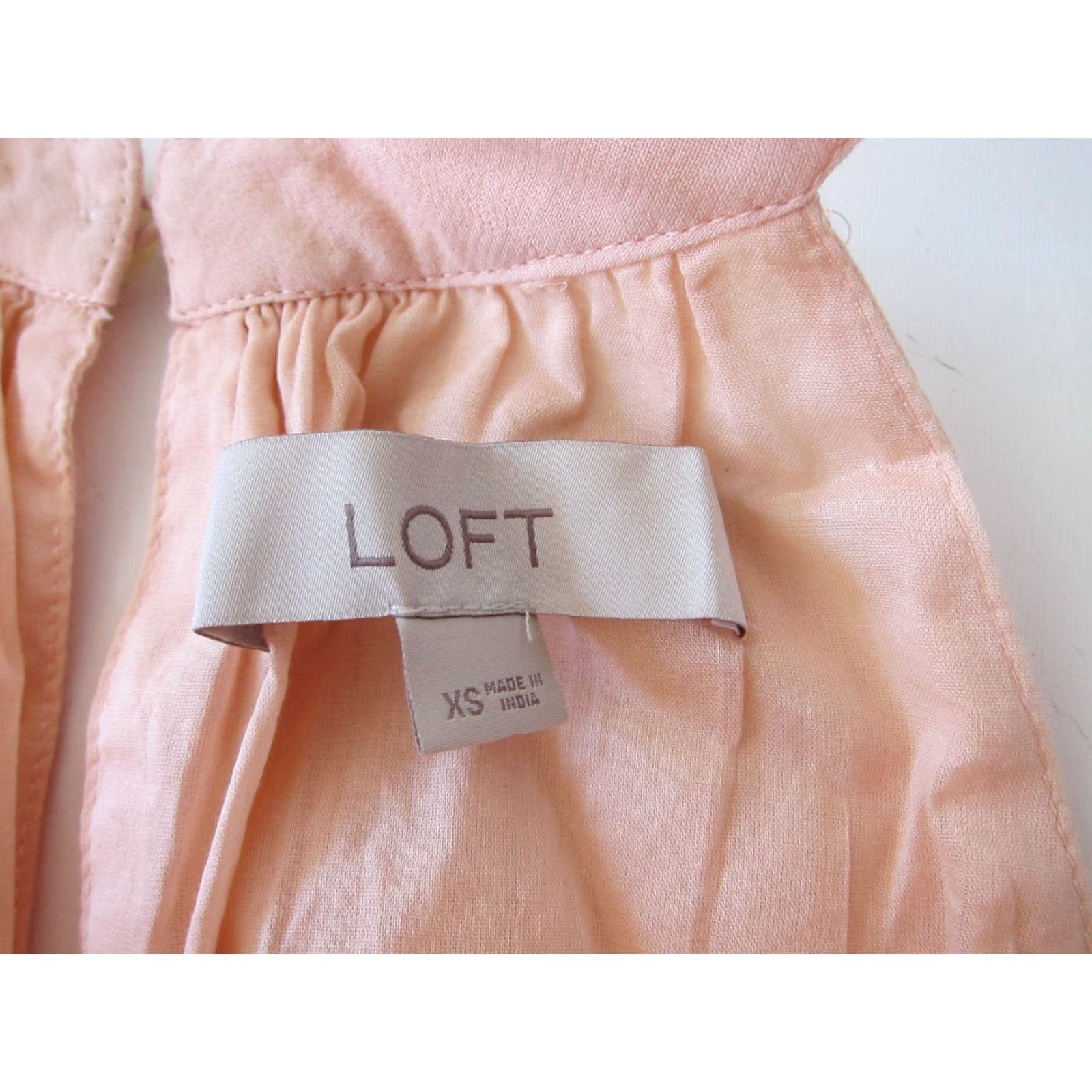 Loft Ann Taylor Loft Cotton Pink Embroidered High Neck Tank Shift Tunic Dress XS Size XS / US 0-2 / IT 36-38 - 5 Thumbnail