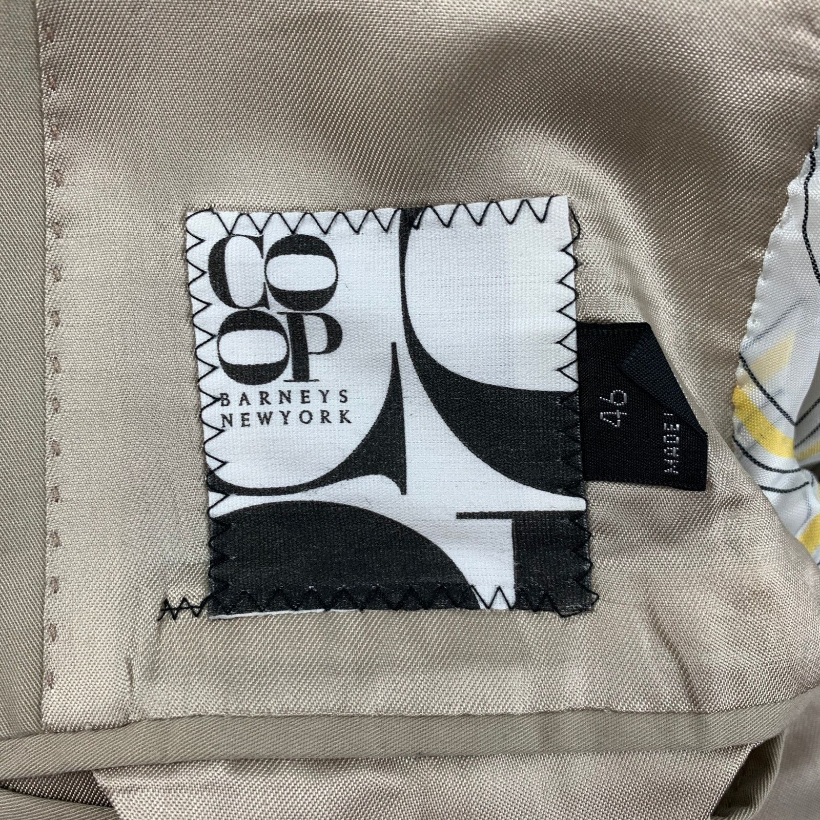 Barneys New York BARNEY'S CO-OP Size 36 Khaki Cotton Notch Lapel Sport Coat Size 36R - 6 Thumbnail