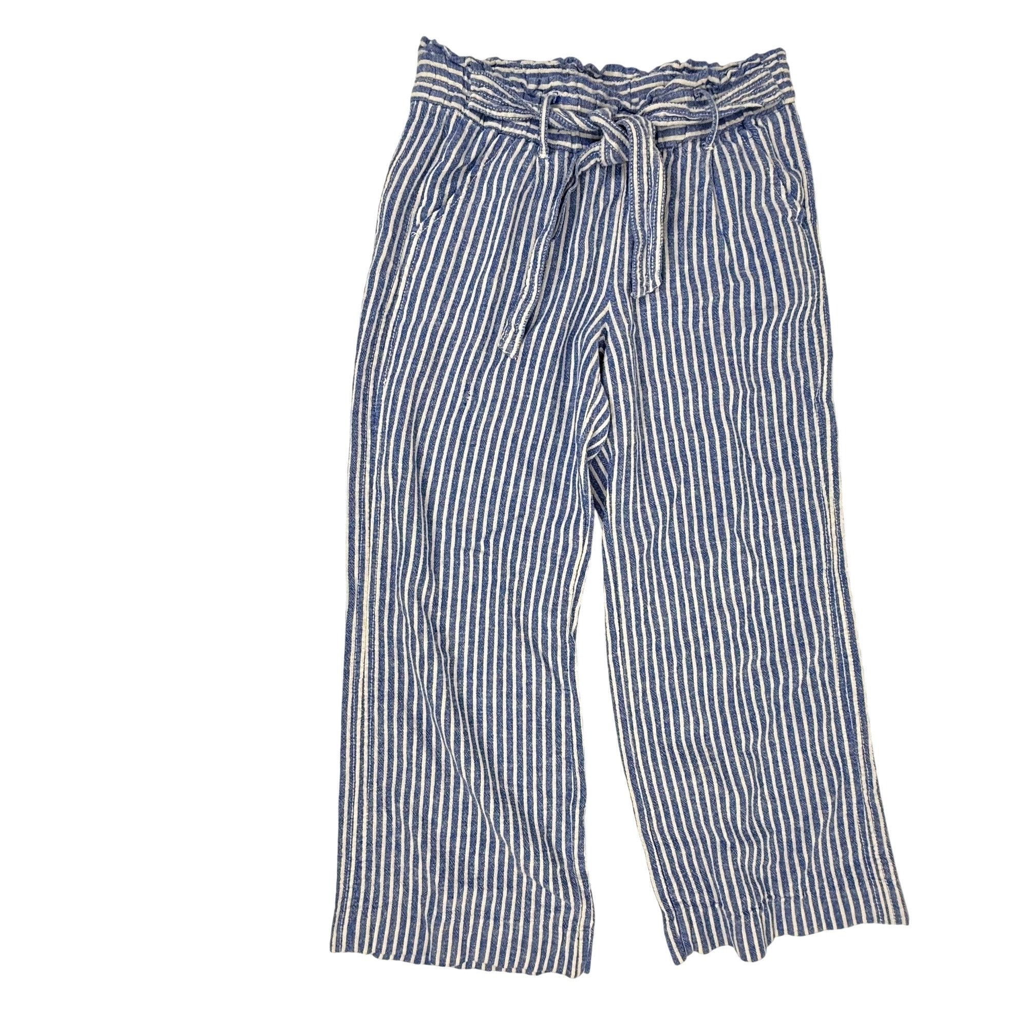 Other Jolt Linen-Blend Paper Bag Waist Blue Striped Casual Pants S Size 28" / US 6 / IT 42 - 1 Thumbnail
